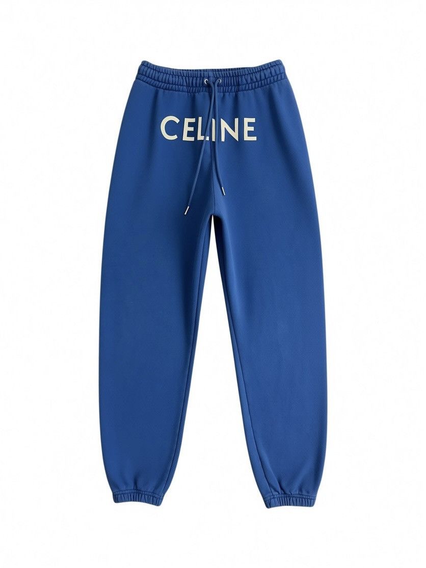 Celine Celine Blue Classic Logo Sweatpants Size US 32 / EU 48 - 1 Thumbnail