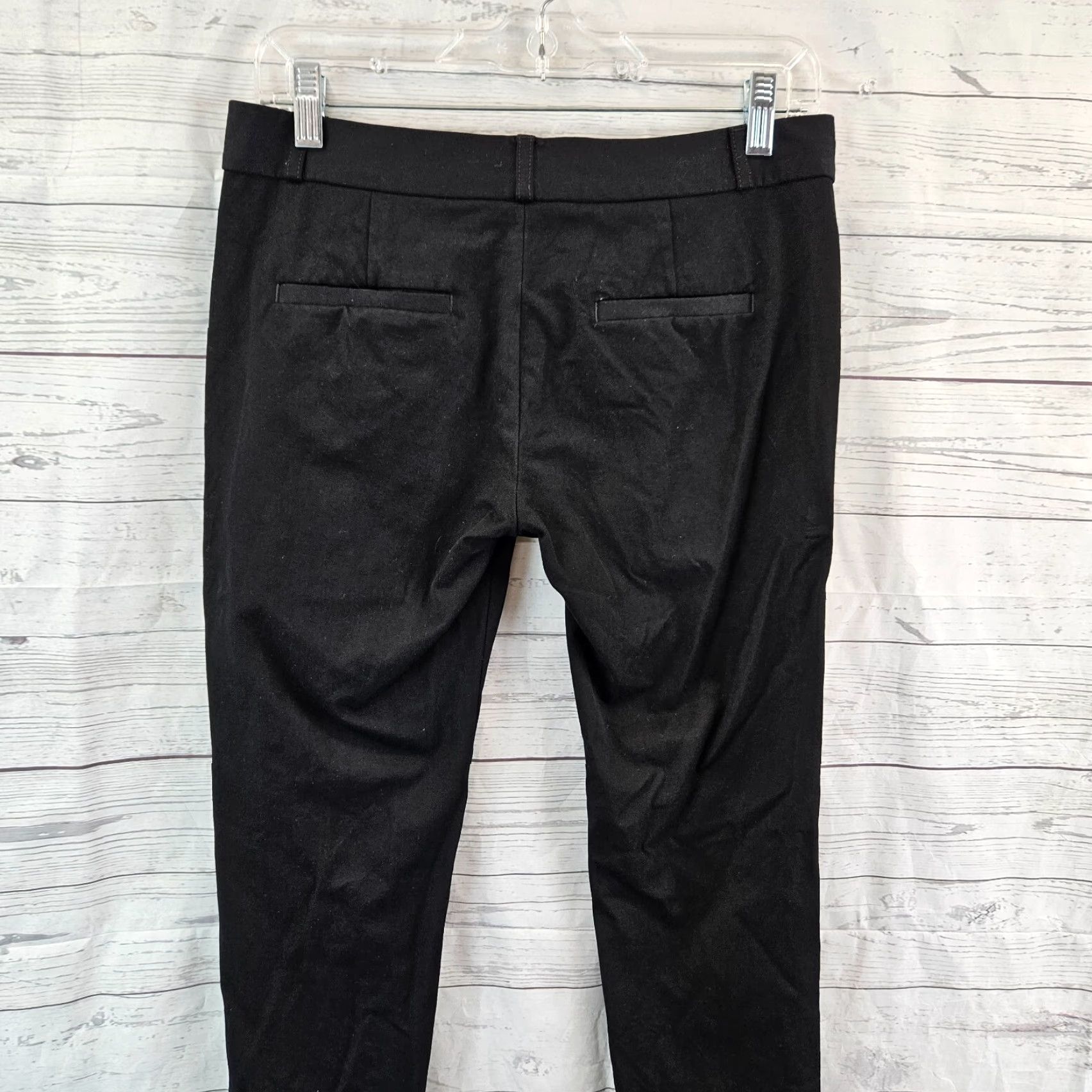Banana Republic Banana Republic Sloan Pants Womens 2P Black Cropped Rayon Blend Zip Inseam 24.5" Petite Pants Size 26" / US 2 / IT 38 - 4 Thumbnail