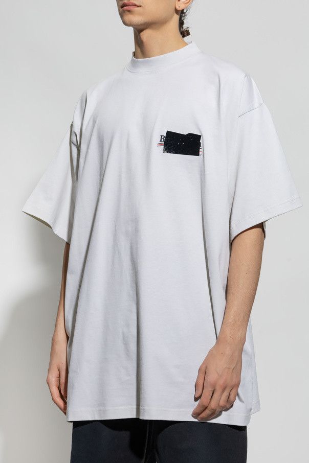 Balenciaga o1mt1gz0924 Gaffer T-Shirt Oversized in White Size US M / EU 48-50 / 2 - 3 Thumbnail