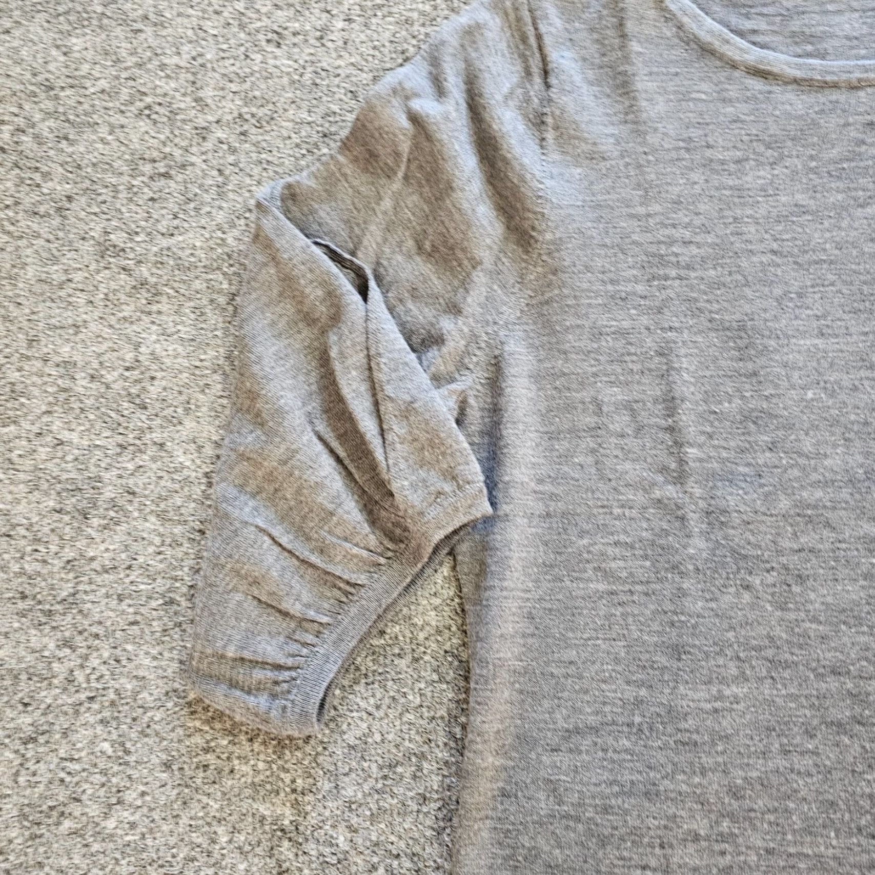 Talbots Talbots Sweater Top Womens XL Gray Merino Wool 3/4 Sleeve Round Neck Casual Basic Pullover Classic Knit Stretch Men/Women: Womens Size XL / US 12-14 / IT 48-50 - 4 Thumbnail