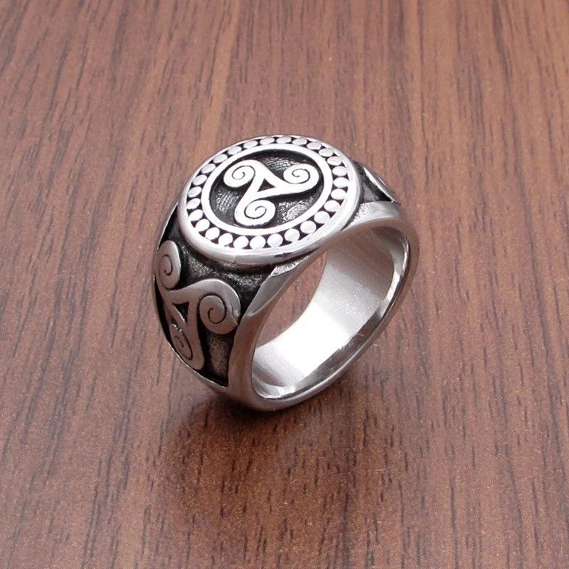 Jewelry × Vintage Free Shipping Punk Vegvisir Viking Stainless Steel Rings Size ONE SIZE - 5 Thumbnail
