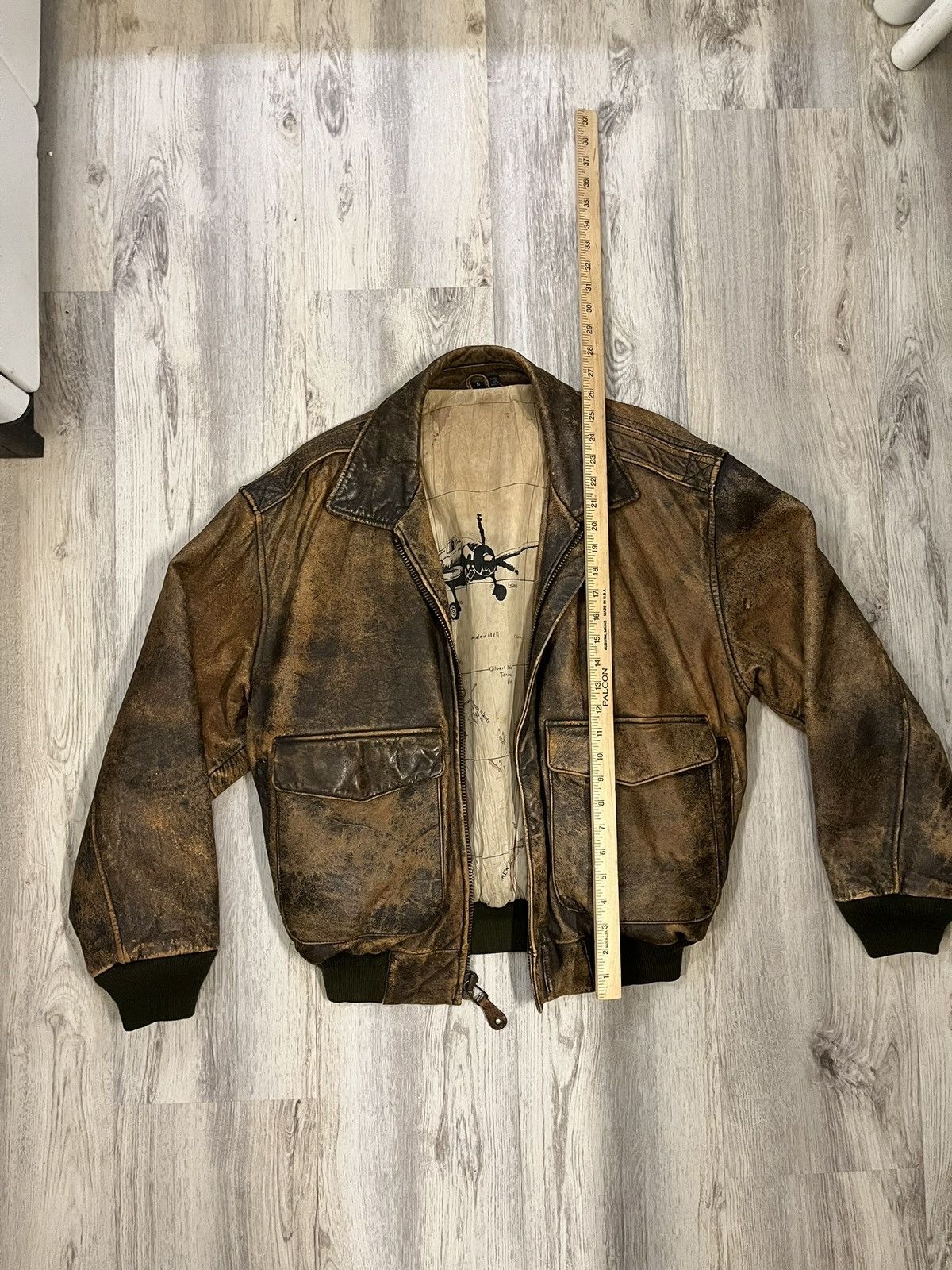 Vintage Vintage leather bomber jacket Size US M / EU 48-50 / 2 - 2 Thumbnail