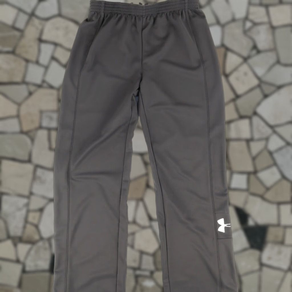 Under Armour Under Armour Semi-Fitted Polyester Satin Sweatpants Gray Men's M Sweat Pants Size US 31 - 1 Thumbnail