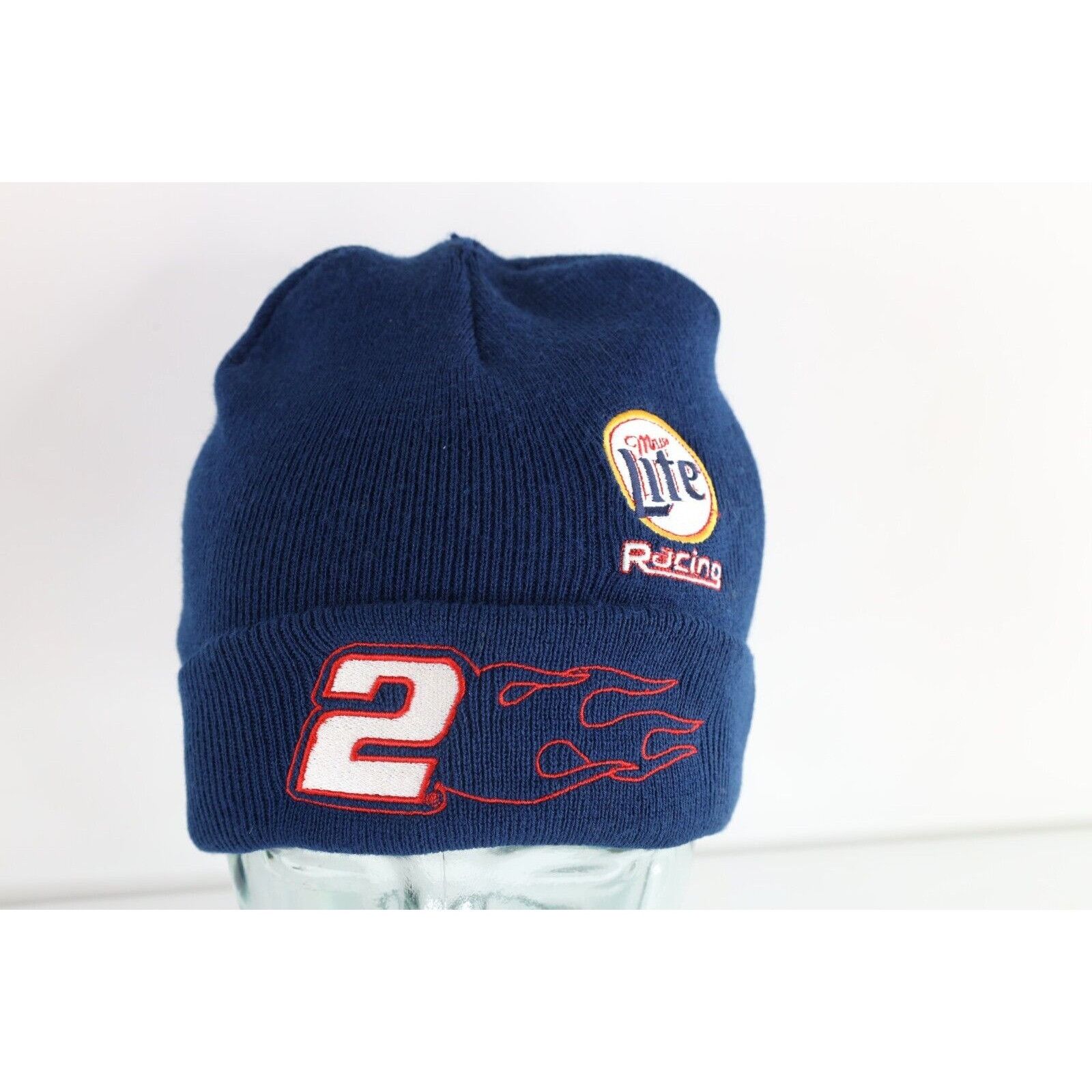 Vintage Vintage 90s NASCAR Miller Lite Racing Kurt Busch Fire Hat Size ONE SIZE - 1 Thumbnail