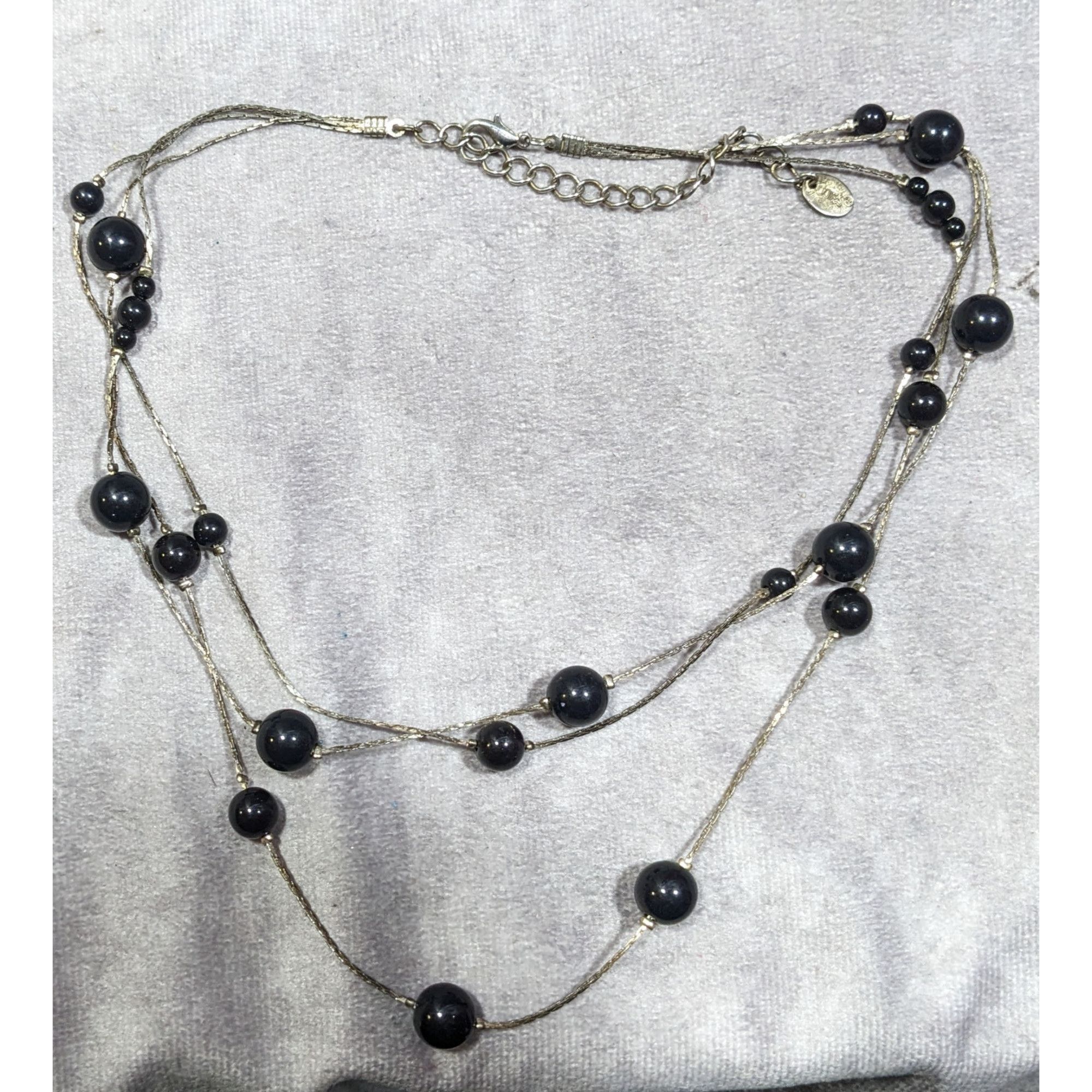 Other Claire's Black And Silver Tone Multilayer Floating Necklace Size ONE SIZE - 3 Thumbnail