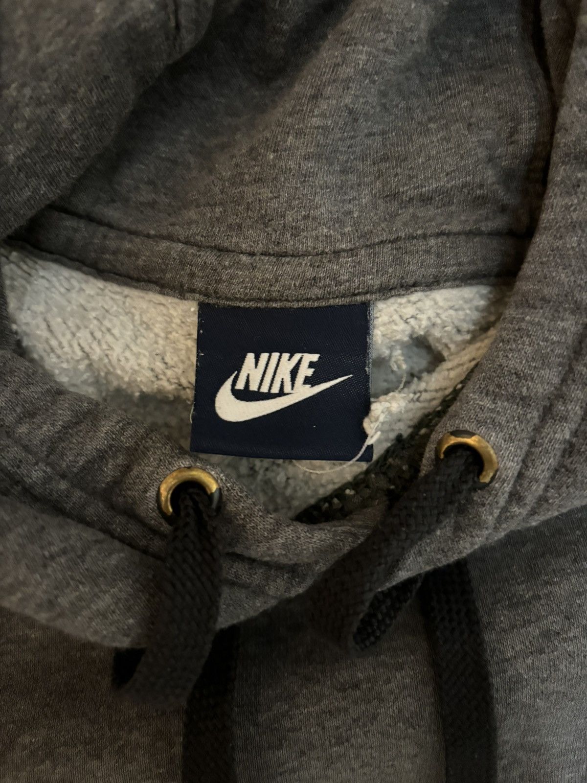 Nike × Vintage vintage 2000s grey nike mini swoosh chest hoodie Size US M / EU 48-50 / 2 - 7 Thumbnail