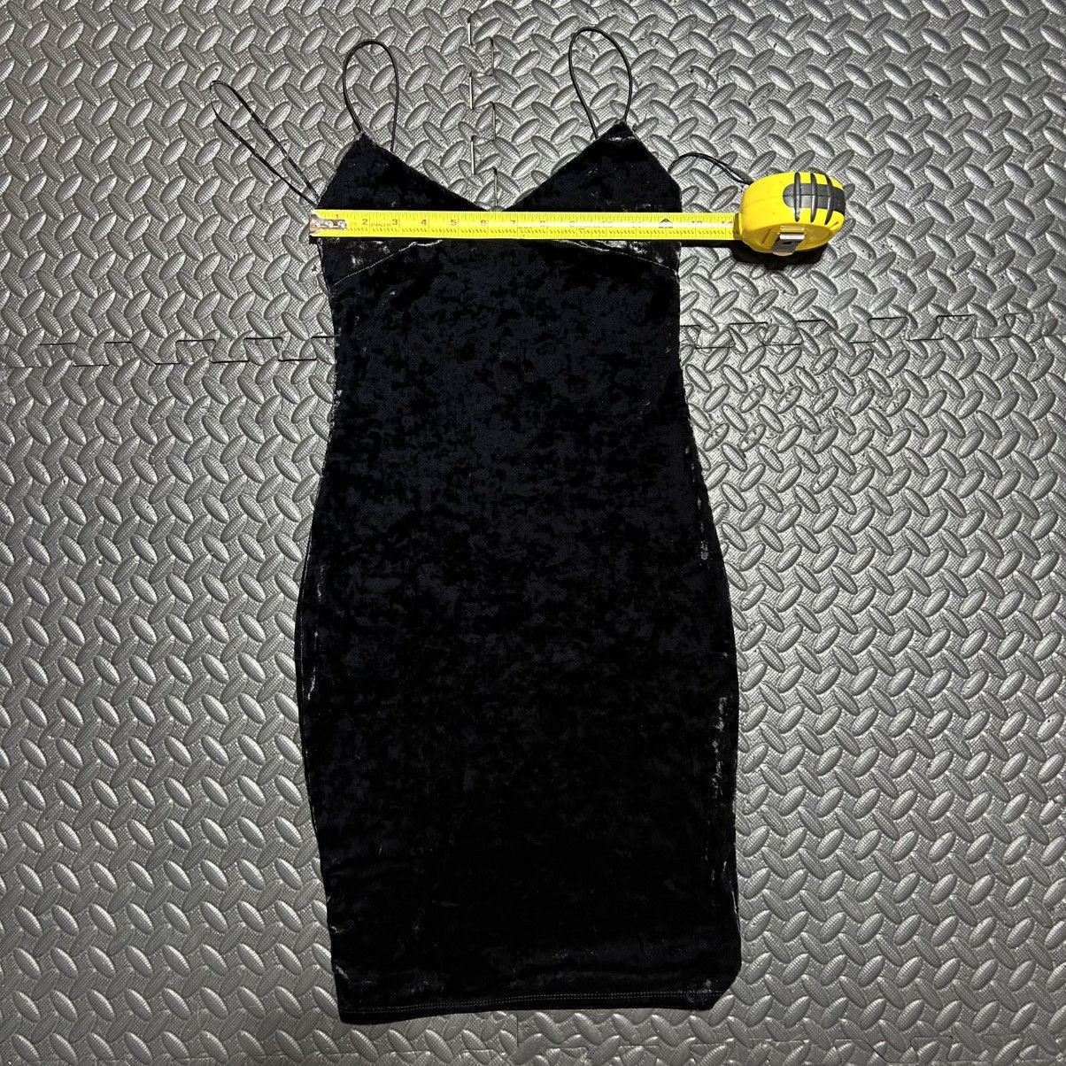 Akira Akira Velvet Midi Dress Sleeveless Strappy Bodycon Small Size S / US 4 / IT 40 - 4 Thumbnail