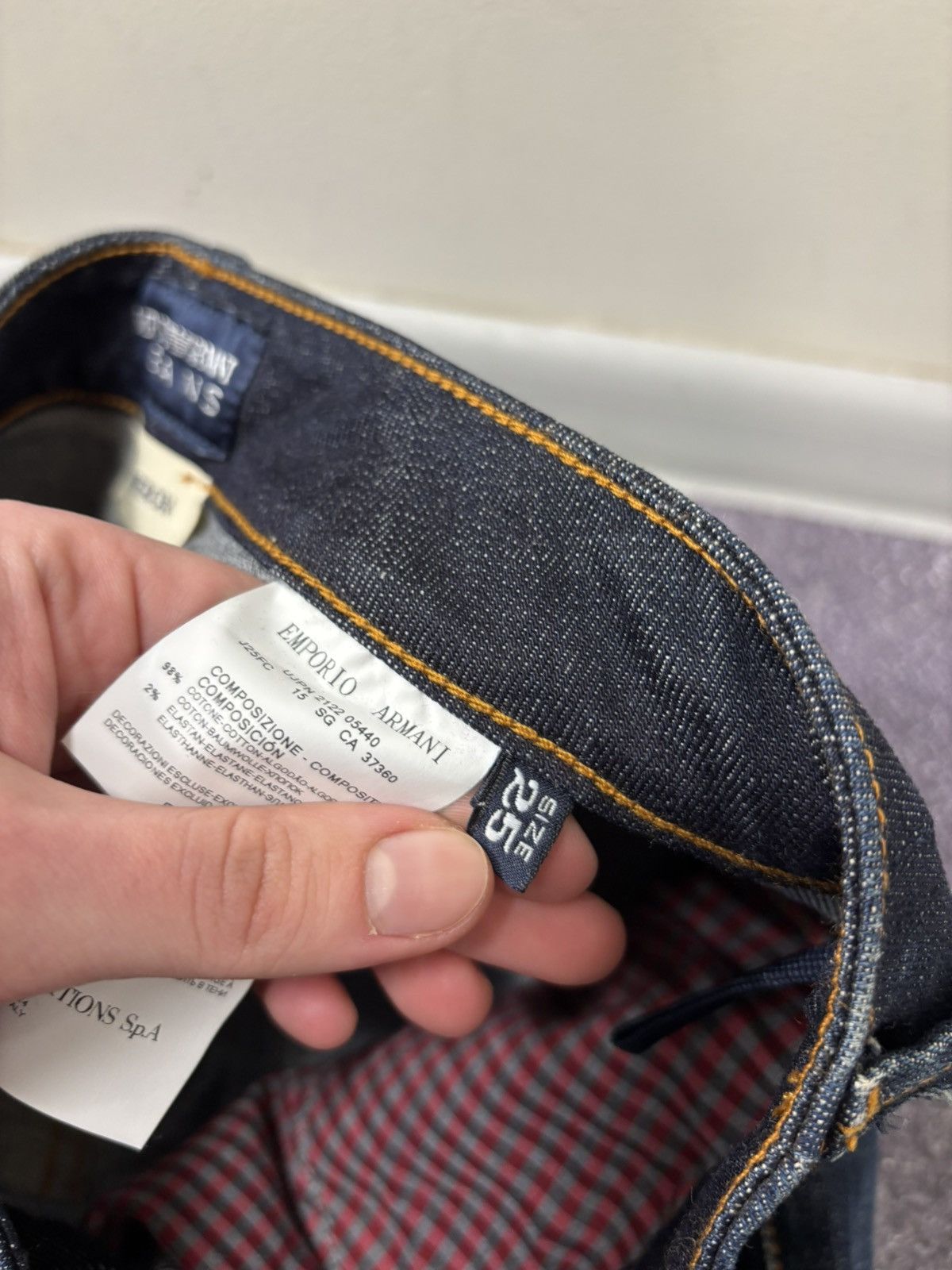 Emporio Armani Emporio Armani Cameron NWT Women’s Navy Blue Denim Jeans Size 25" / US 0 / IT 36 - 16 Thumbnail