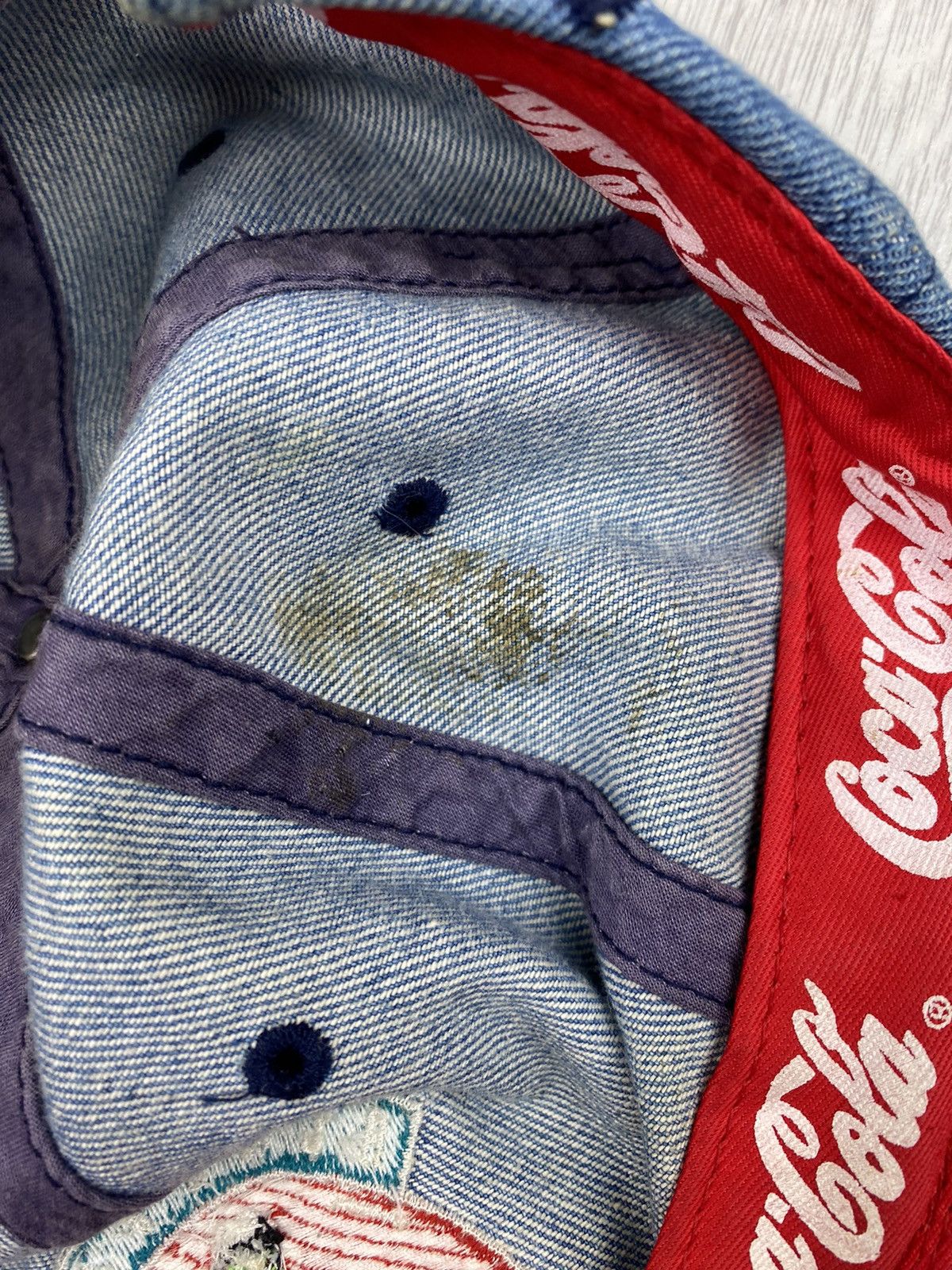 Coca Cola Vintage 90s Coca Cola Always Denim Cap Hat Marlboro Y2K Size ONE SIZE - 8 Thumbnail