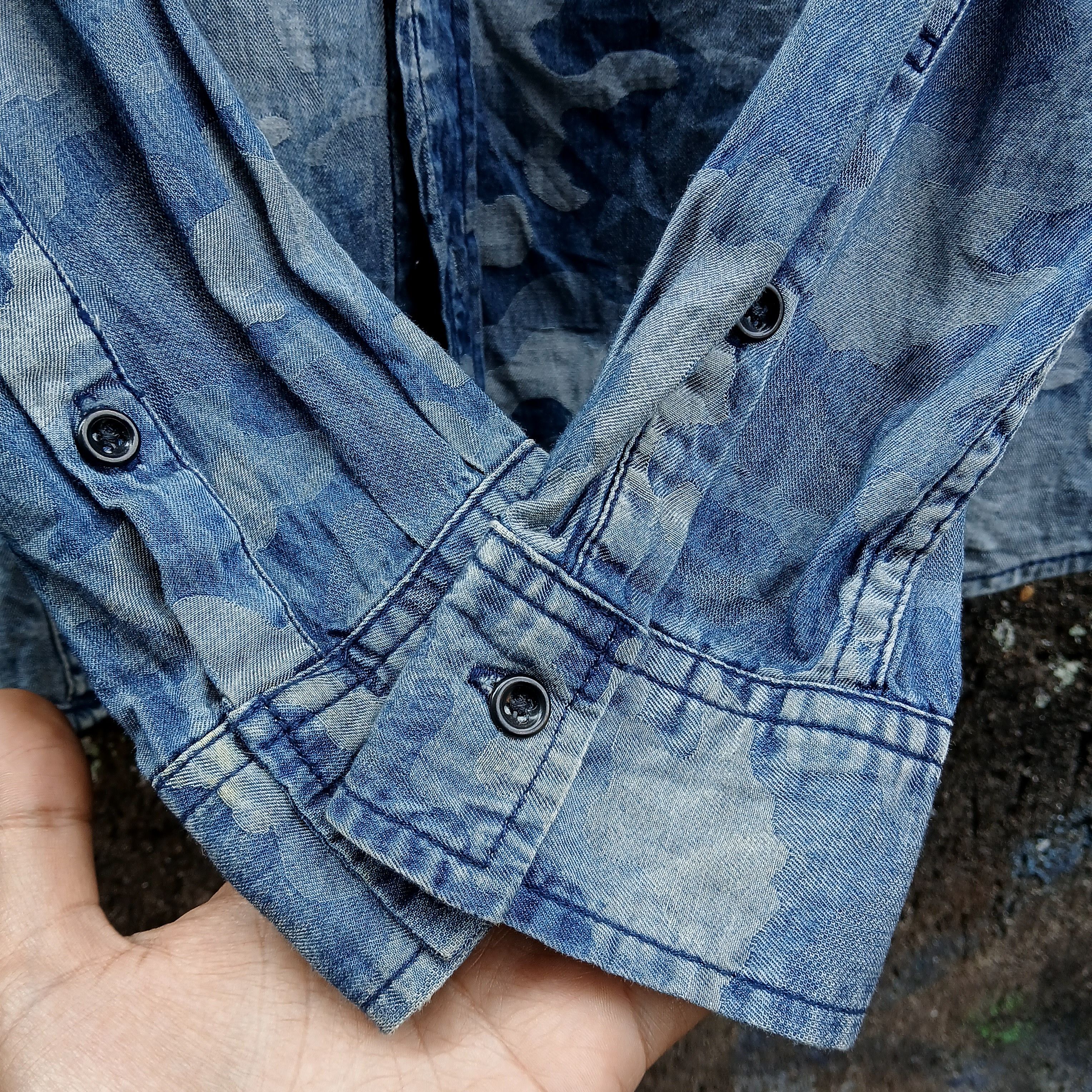 Japanese Brand Vintage shirts voguish camo denim japan Size US M / EU 48-50 / 2 - 6 Thumbnail