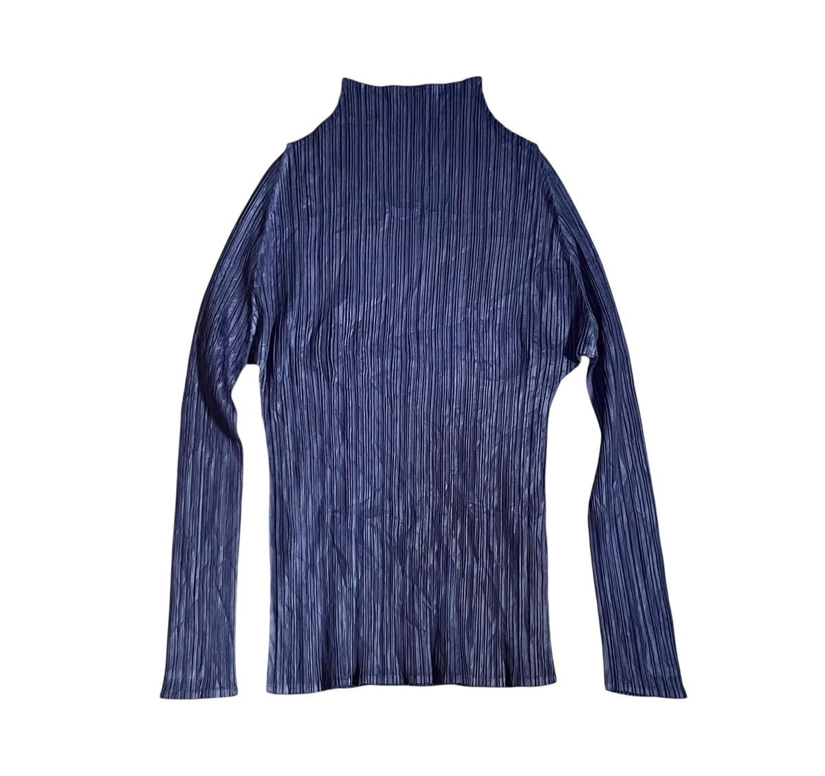 Issey Miyake Vintage Issey miyake pleats please blue mockneck Size S / US 4 / IT 40 - 5 Thumbnail