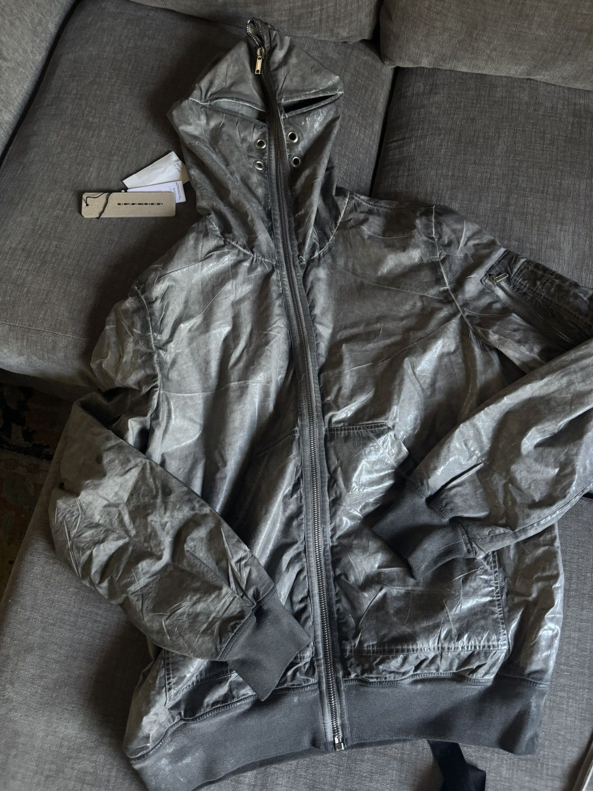 Rick Owens Rick DarkSHDW Gimp Flight Bomber Jacket Size US M / EU 48-50 / 2 - 2 Thumbnail