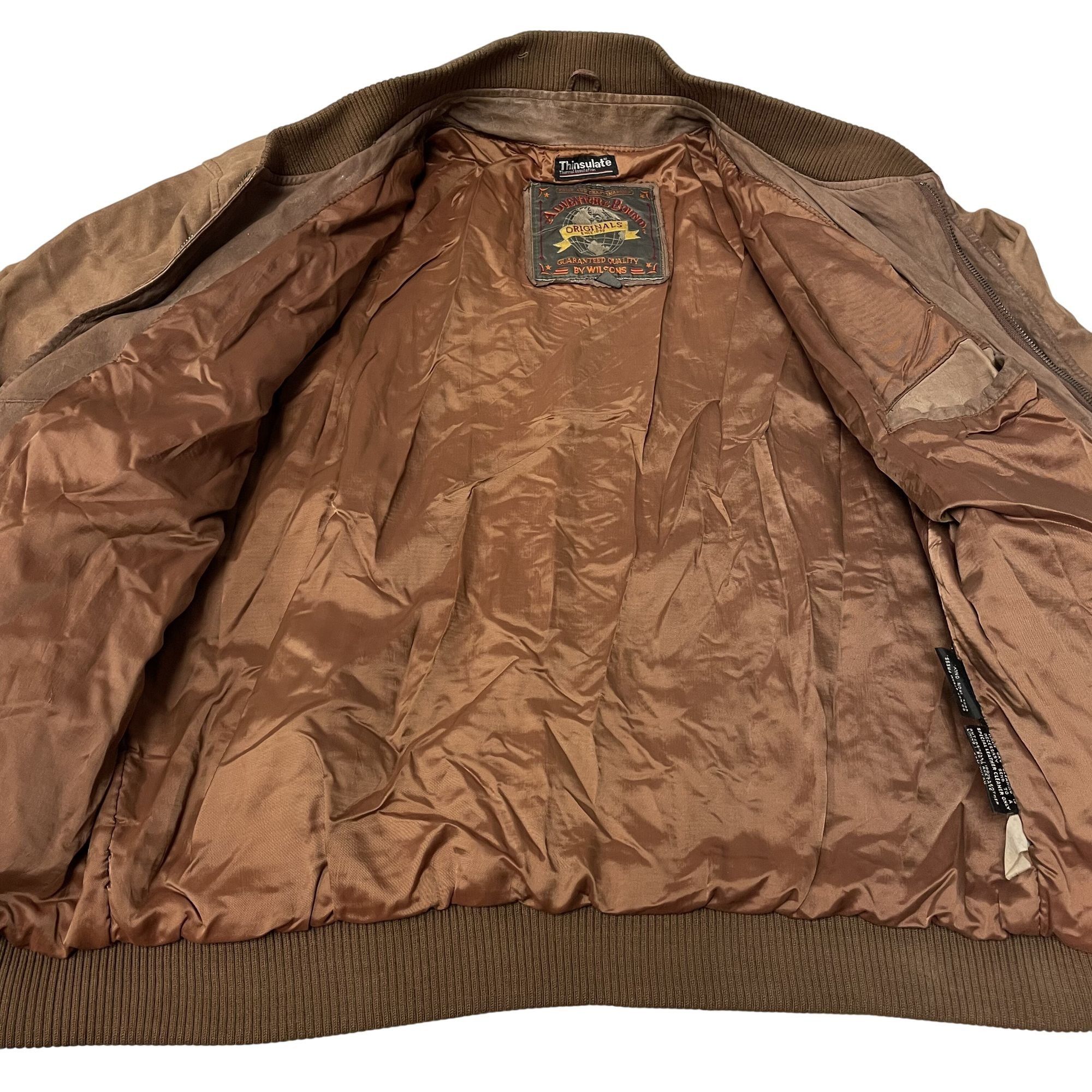 Adventure Bound 80s Adventure Bound WILSONS Leather BOMBER Motorcycle Jacket Size US L / EU 52-54 / 3 - 8 Thumbnail
