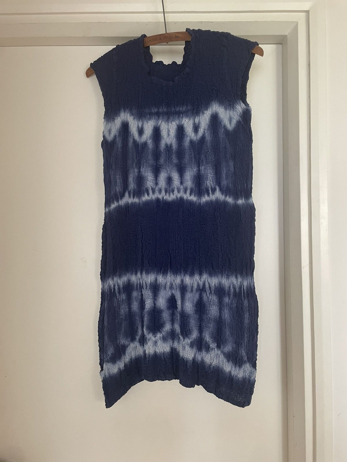 Issey Miyake ISSEY MIYAKE me Tie-dye Cauliflower Sleeveless Dress Indigo Size ONE SIZE - 8 Thumbnail