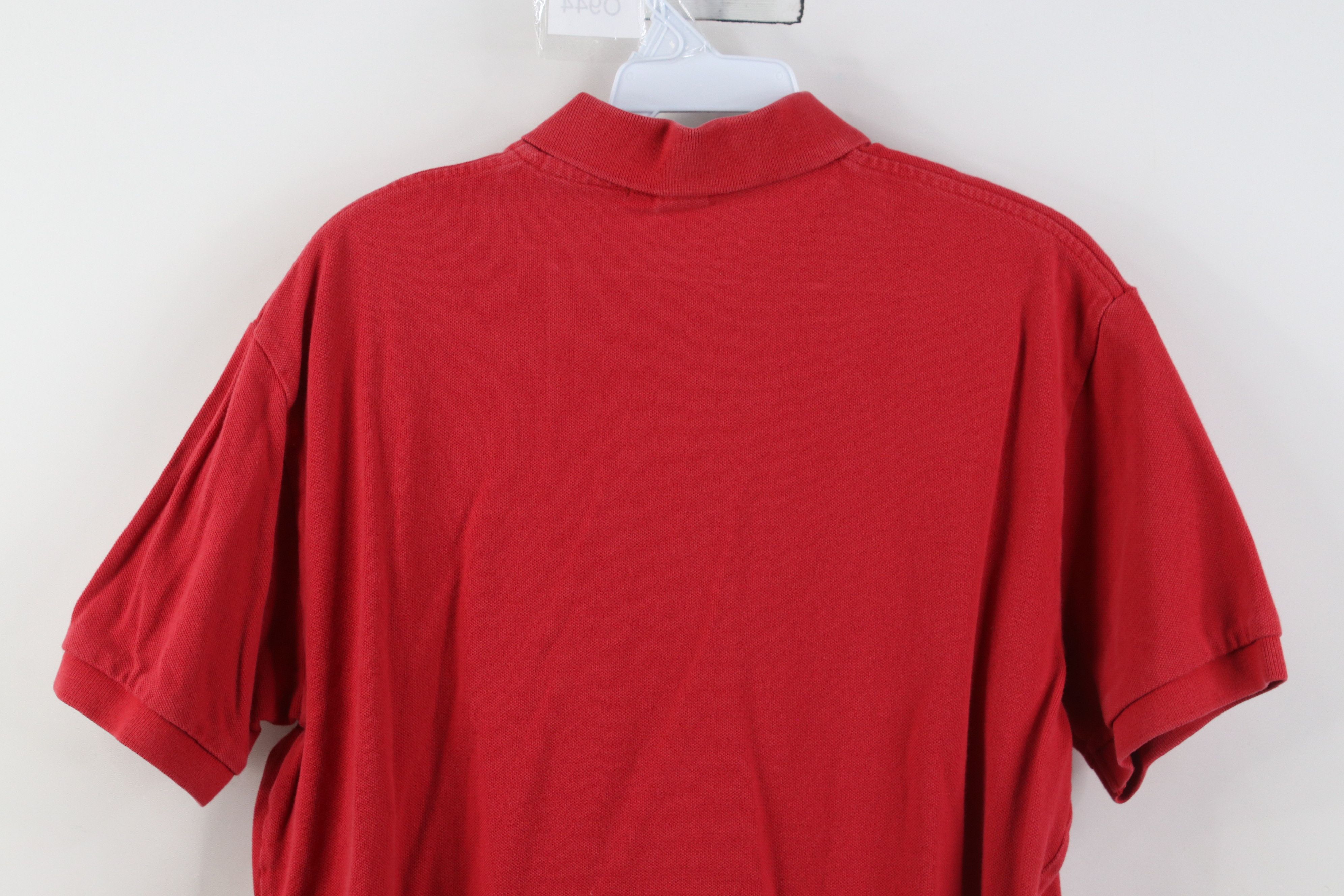 Polo Ralph Lauren Vintage 90s Ralph Lauren Pique Cotton Golf Polo Shirt Red Size US M / EU 48-50 / 2 - 13 Thumbnail