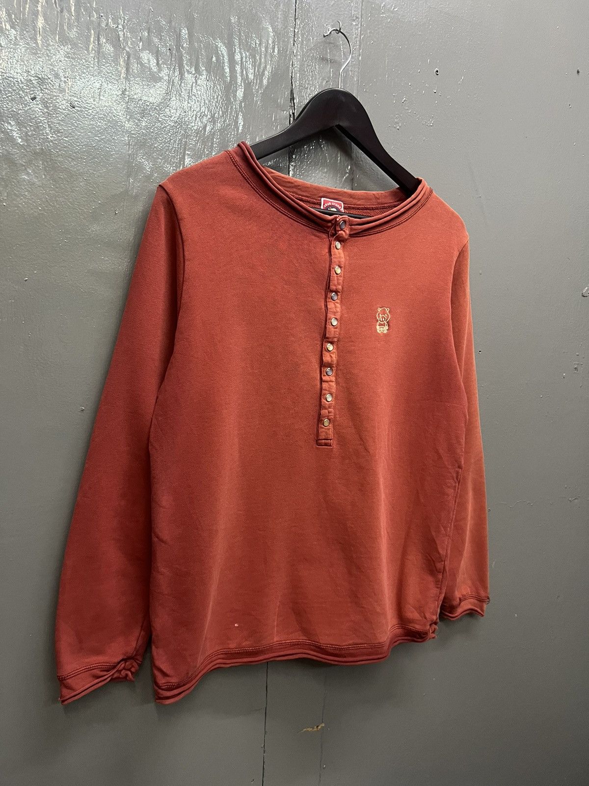 Japanese Brand Drug Stores Half Pearl Snap Button Sweatshirt Size US M / EU 48-50 / 2 - 2 Thumbnail