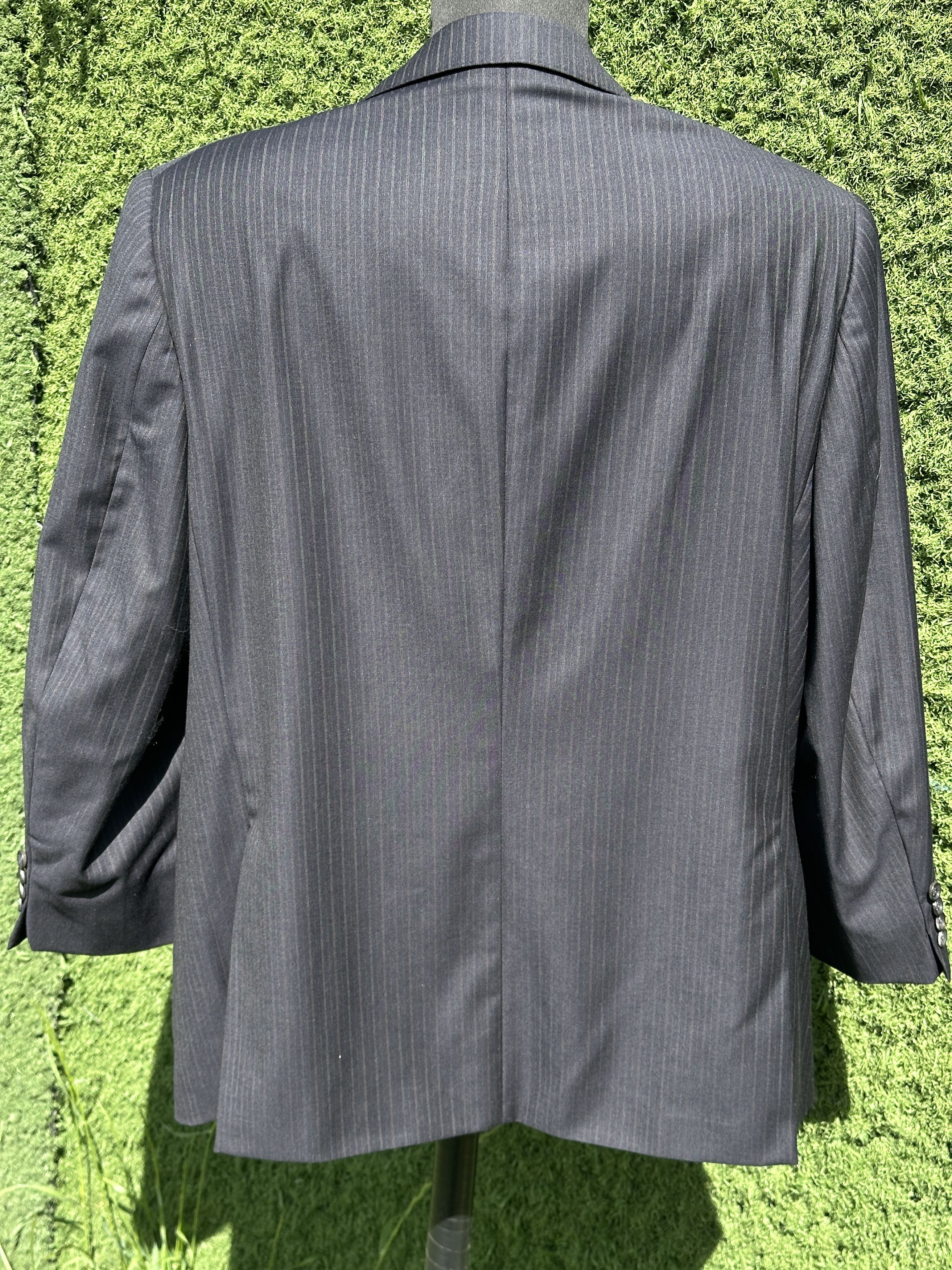 Burberry Burberry London Pinstripe 3 Button Long Fit Blazer IT 60 XXL Size 54R - 4 Thumbnail