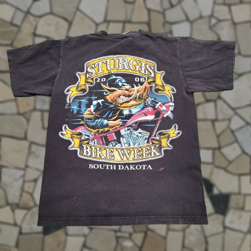 Vintage Sturgis Biker Week Shirt Medium Black Shirt Mens 2000s Graphics Logo Short Sleeve Crew Neck Cotton Polyester Size US M / EU 48-50 / 2 - 1 Thumbnail