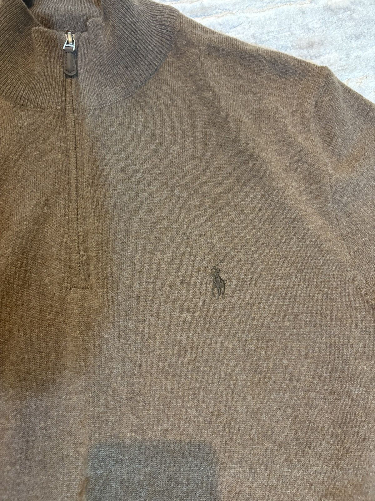 Polo Ralph Lauren Polo Ralph Lauren Wool Quarter Zip Size US XL / EU 56 / 4 - 2 Thumbnail