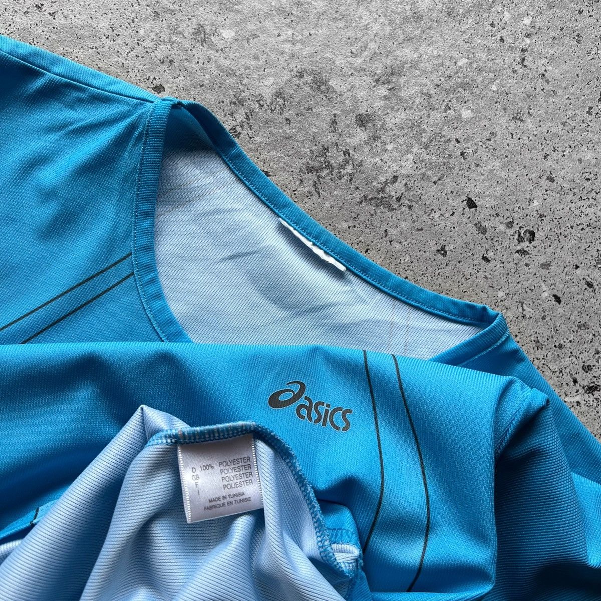 Asics × Vintage Asics Womens Blue Vintage Active Short Sleeve T-Shirt Size S / US 4 / IT 40 - 5 Thumbnail
