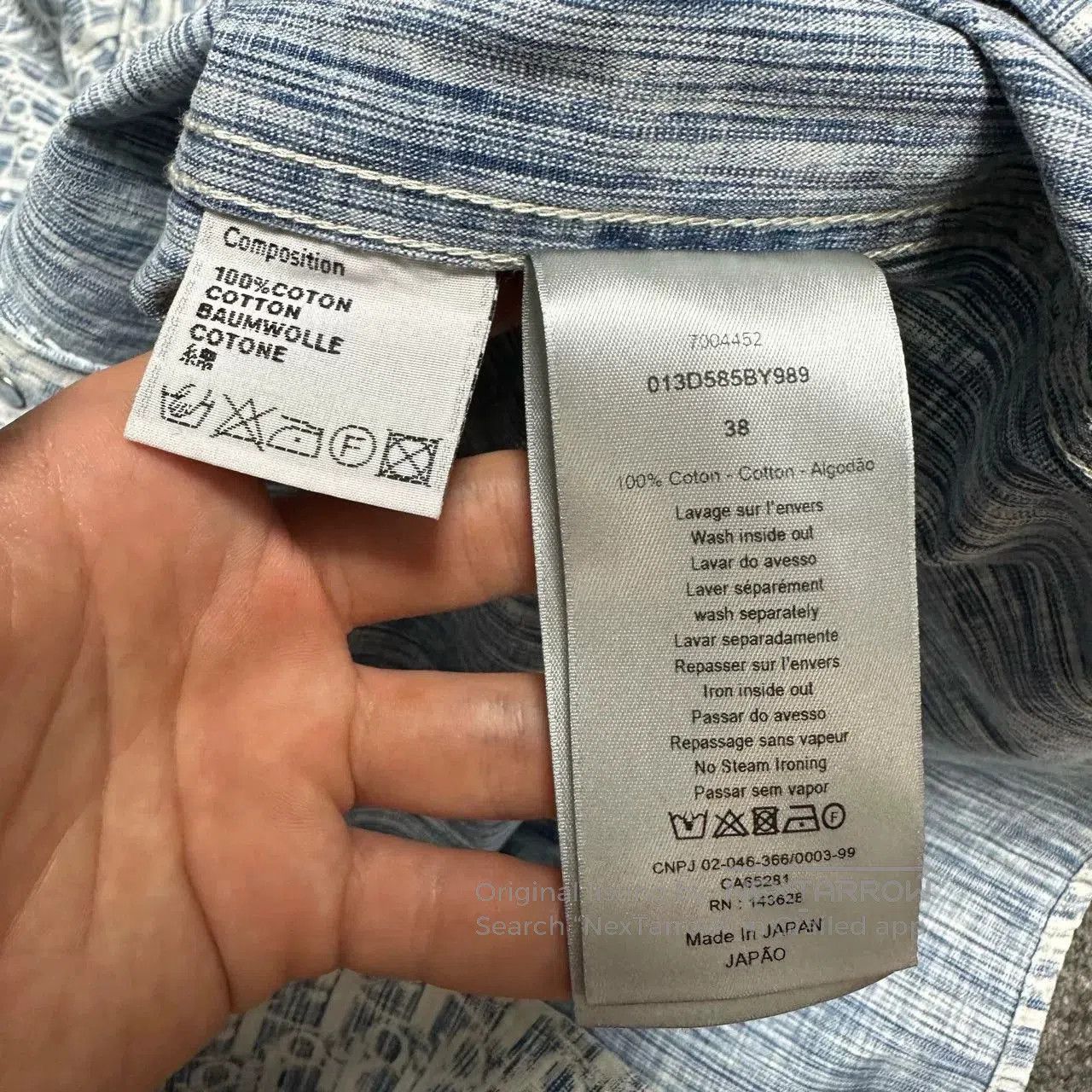 Dior dior blue printed denim button. Size M / US 6-8 / IT 42-44 - 6 Thumbnail