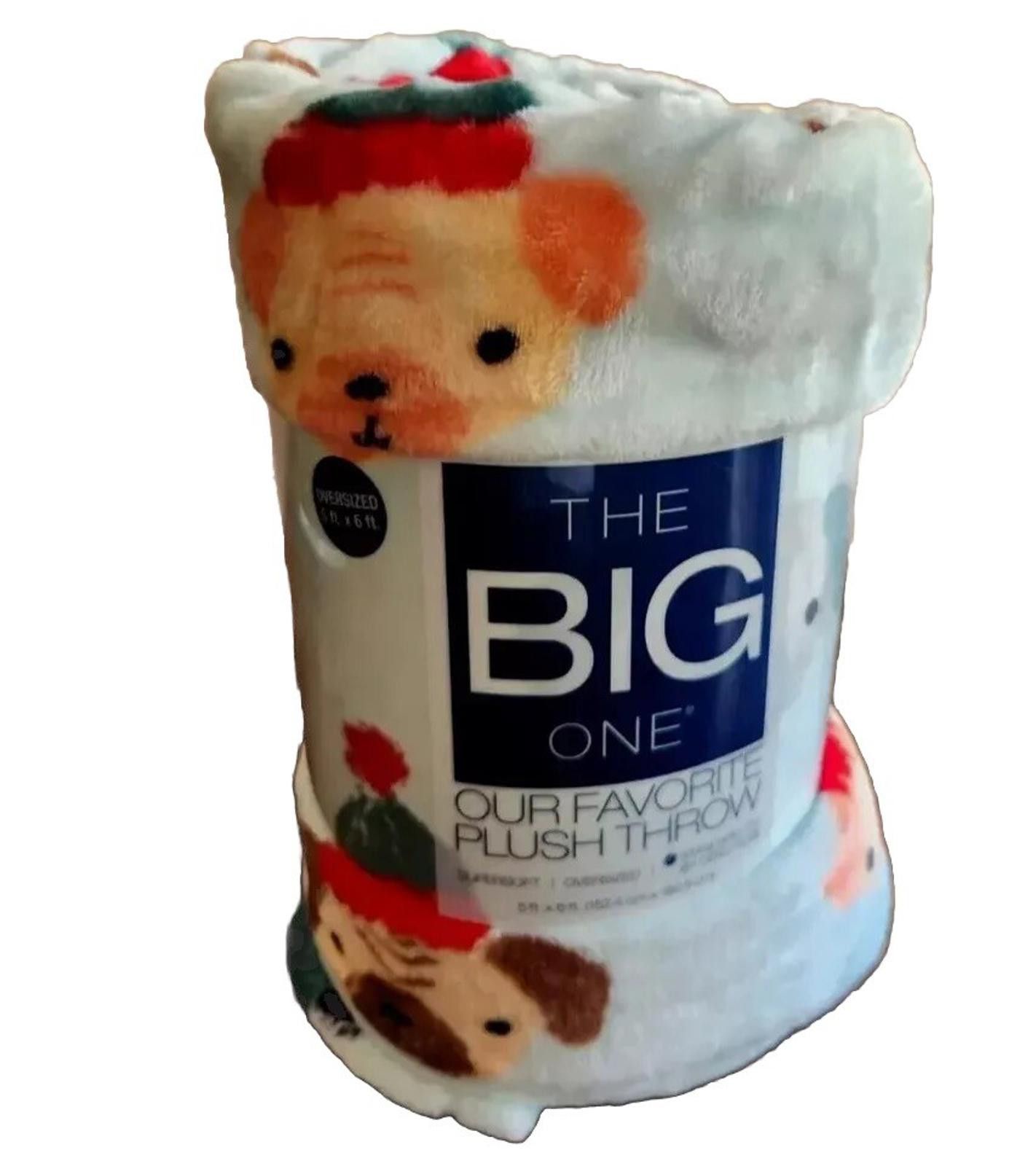 Designer Kohl's 5’X6' THE BIG ON Multicolored DOGS PLUSH Fleece Throw Size ONE SIZE - 1 Thumbnail