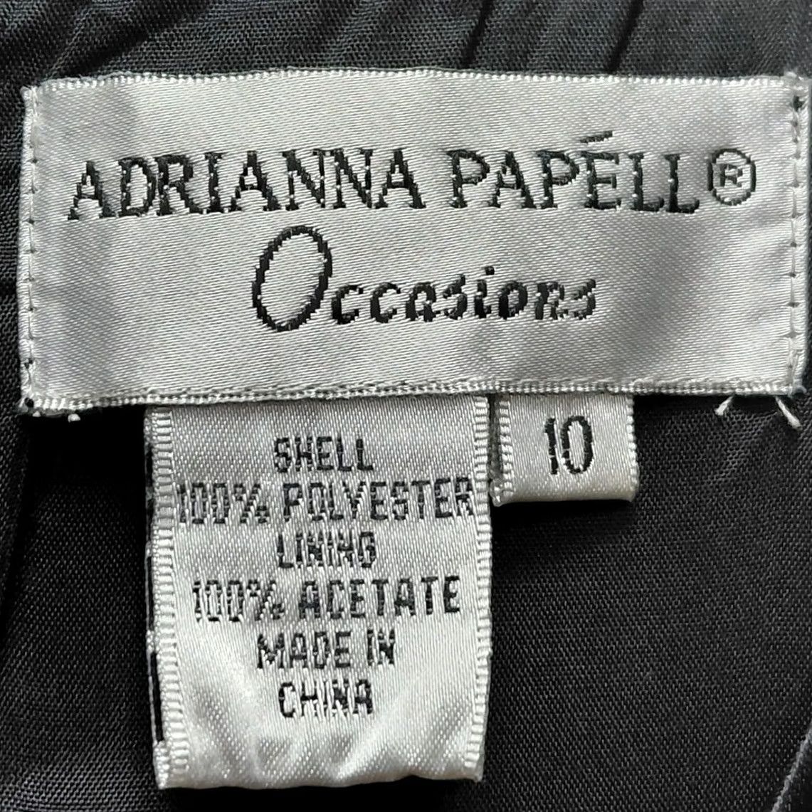 Adrianna Papell ADRIANNA PAPELL Occasions Black Solid Long Dress Size 10 Size L / US 10 / IT 46 - 3 Thumbnail
