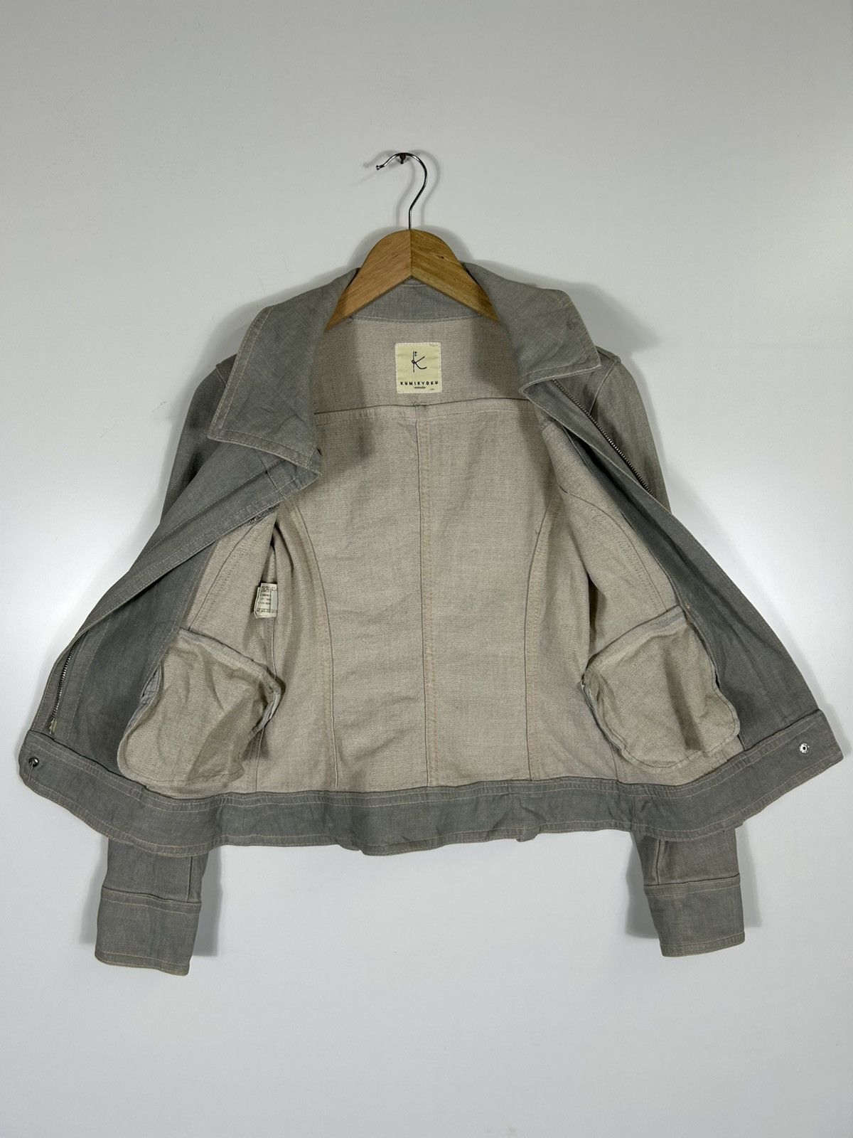 Japanese Brand ⚡️Vintage Y2K Kumiyoku Onward Zipper Denim Jacket Size S / US 4 / IT 40 - 9 Thumbnail