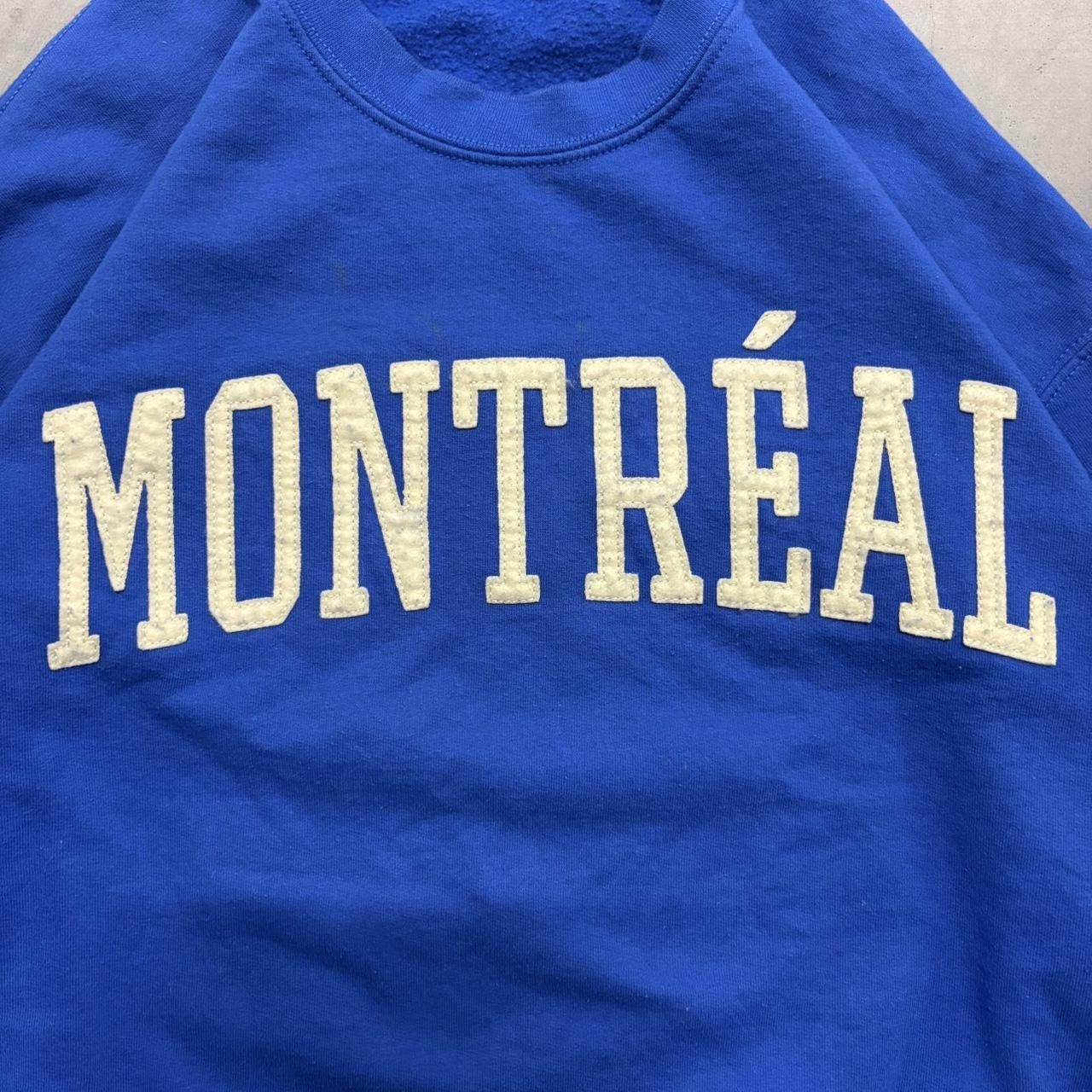 Vintage Crazy Vintage Y2K/2000s Montreal Canada Blue Streetwear Sweatshirt! Size US M / EU 48-50 / 2 - 2 Thumbnail