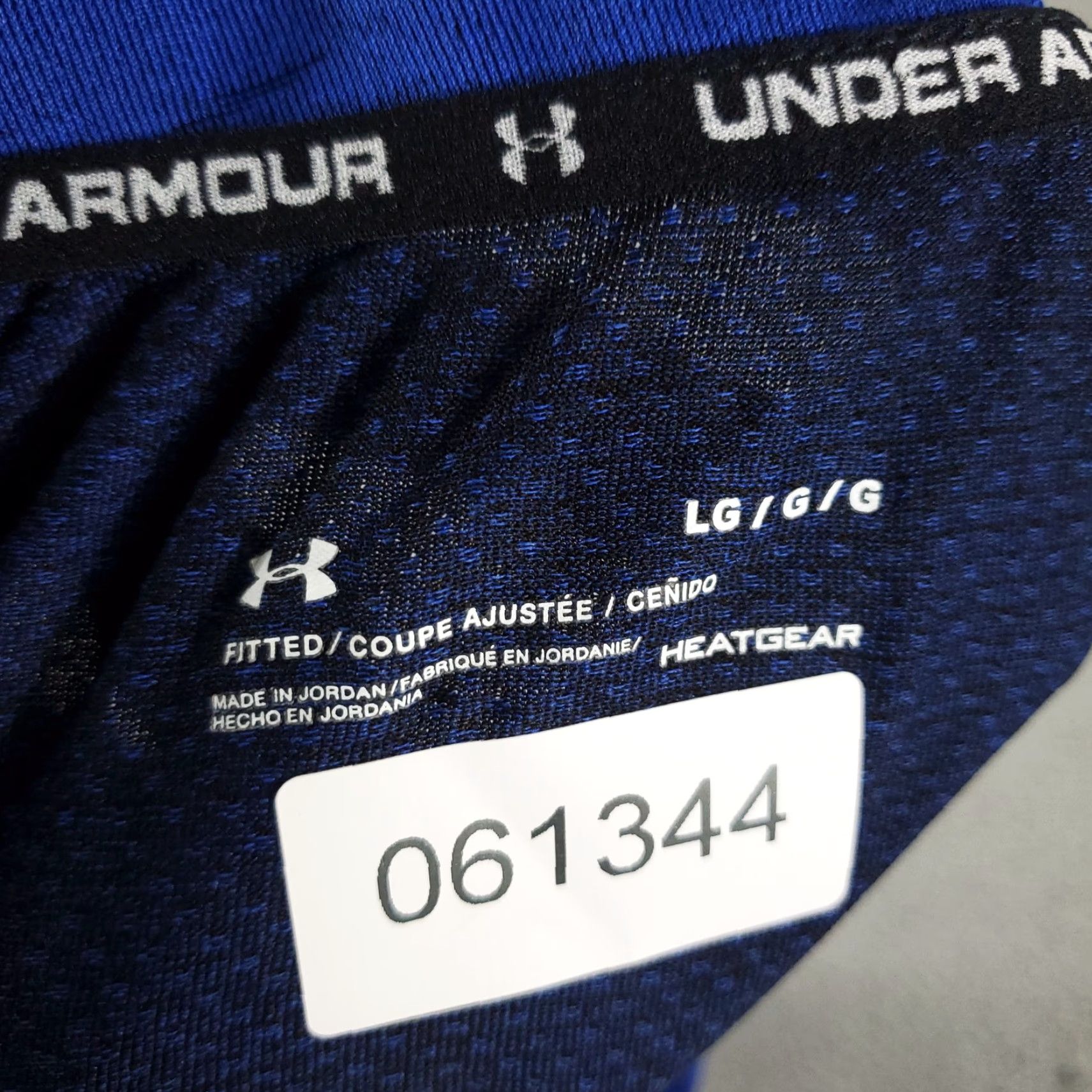 Under Armour Under Armour Shirt Mens Large Blue HeatGear Fitted Athletic Quarter Zip Pullover Size US L / EU 52-54 / 3 - 8 Thumbnail