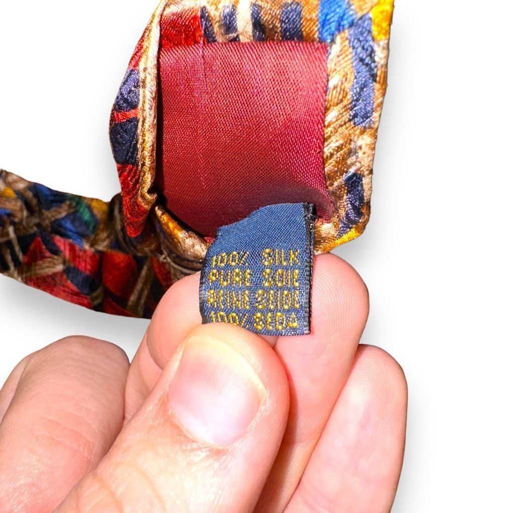 Karl Lagerfeld Richel Abstract Art Handmade in Spain 100% Silk Neck Tie Size ONE SIZE - 6 Thumbnail