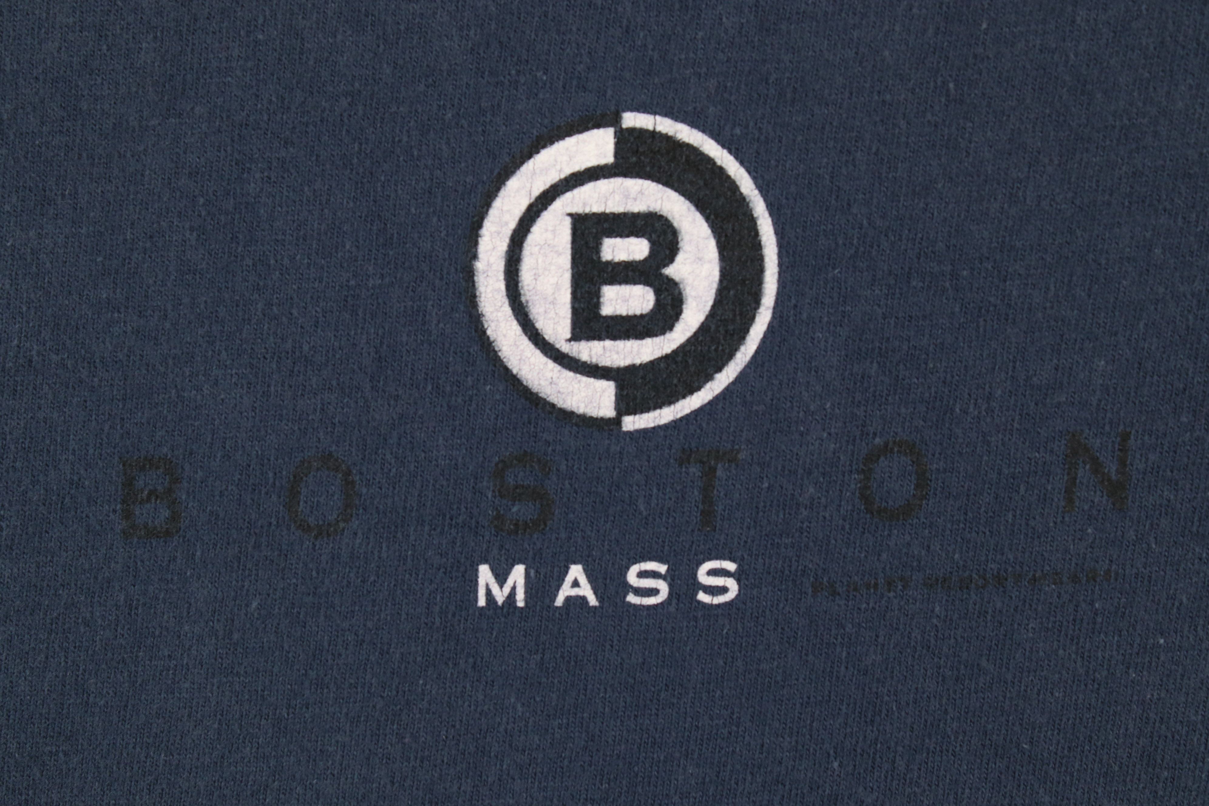 Vintage Vintage 90s Y2K Streetwear Spell Boston Mass T-Shirt Blue Size US L / EU 52-54 / 3 - 4 Thumbnail
