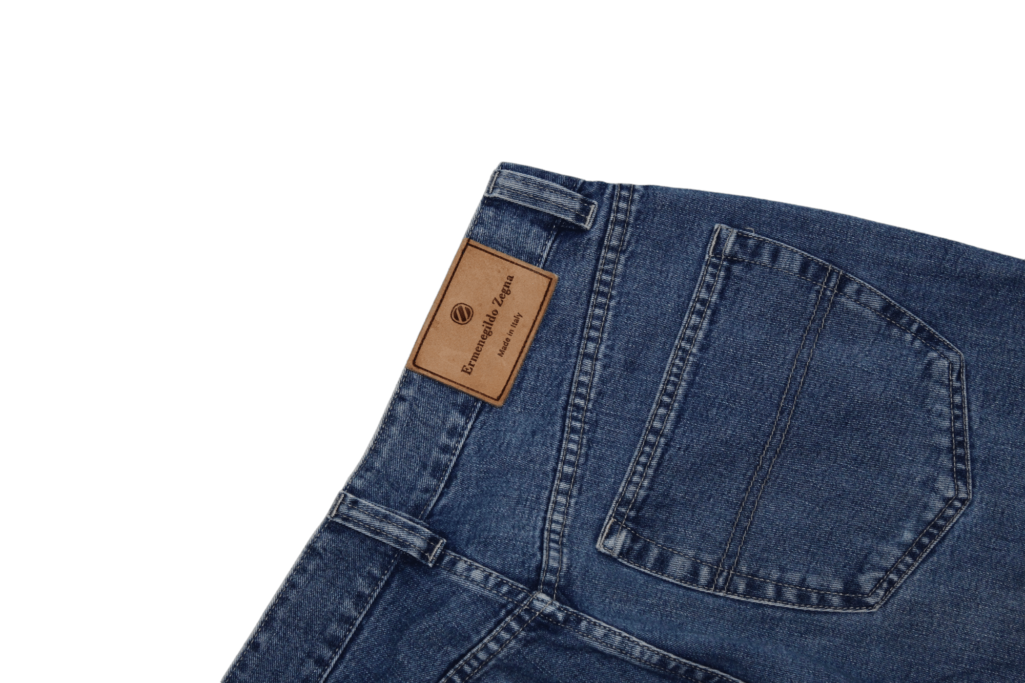 Ermenegildo Zegna Vintage Ermenegildo Zegna Blue Faded Denim Baggy Jeans Size US 31 - 9 Thumbnail