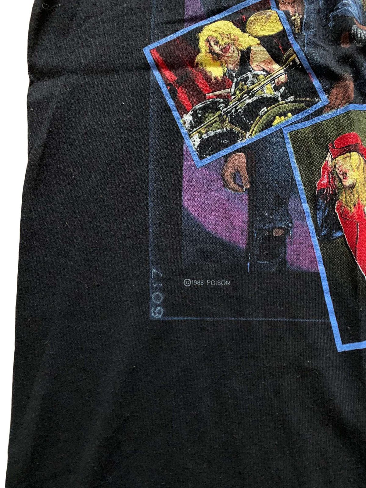 Band Tees × Springfield × Vintage Vintage 1988 Poison Open Up And Say Ahhhh Tour T-Shirt Tee Size US L / EU 52-54 / 3 - 3 Thumbnail