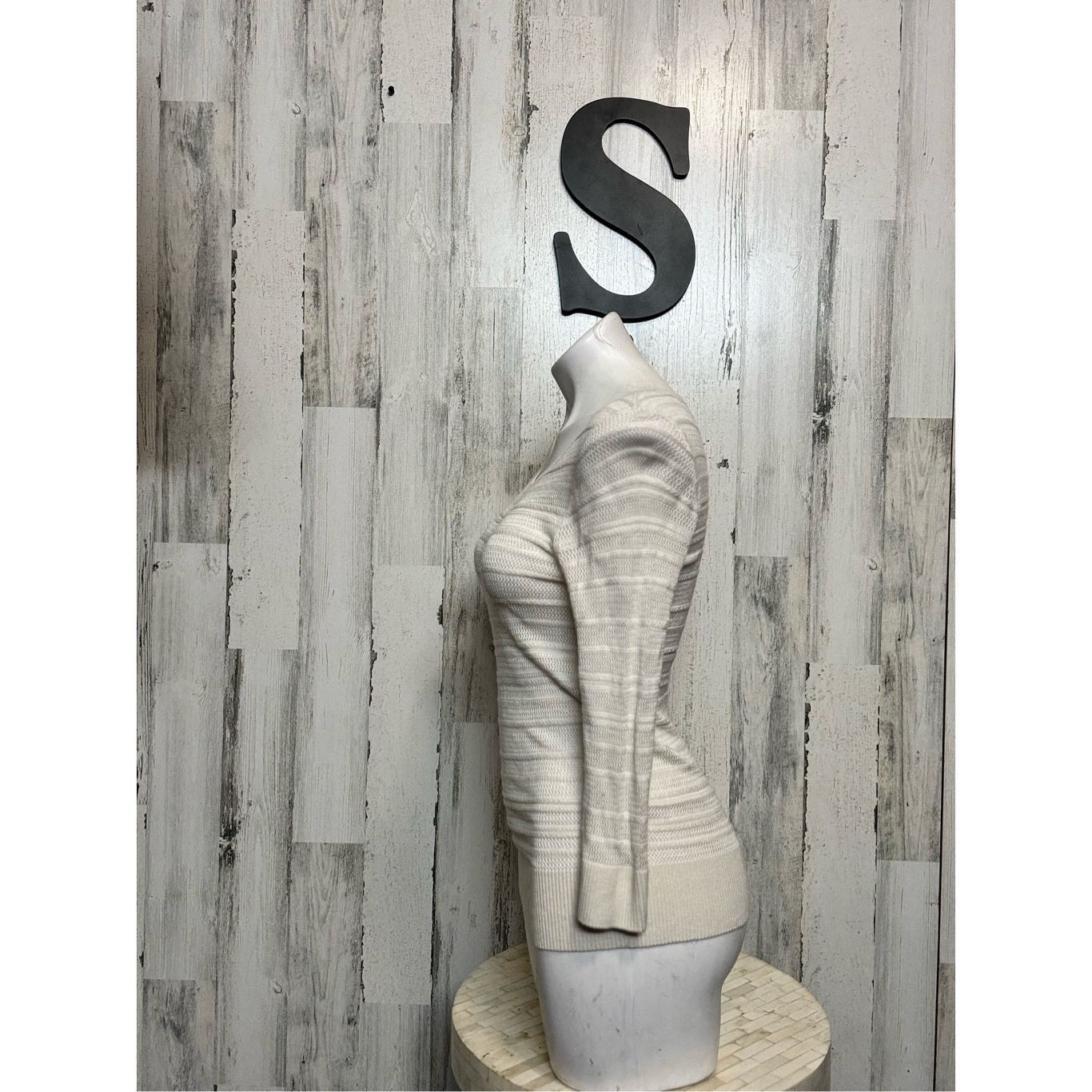 Banana Republic Banana Republic Cream Open Knit Long Sleeve Sweater Tunic To Size S / US 4 / IT 40 - 6 Thumbnail