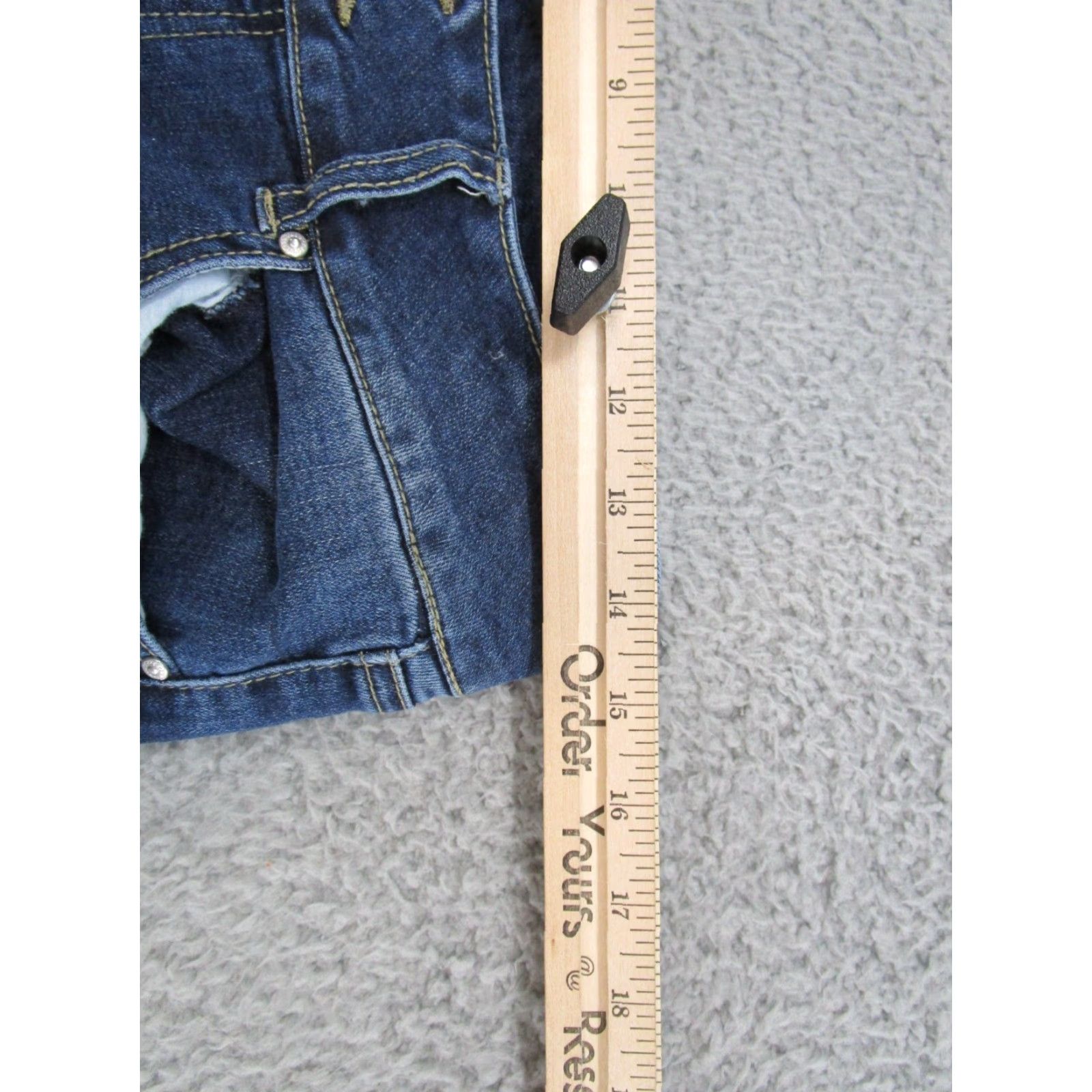 Denime Refuge Jeans Distressed Stretch Denim in Size 8 Blue Ankle Shirt? Size 30" / US 8 / IT 44 - 5 Thumbnail