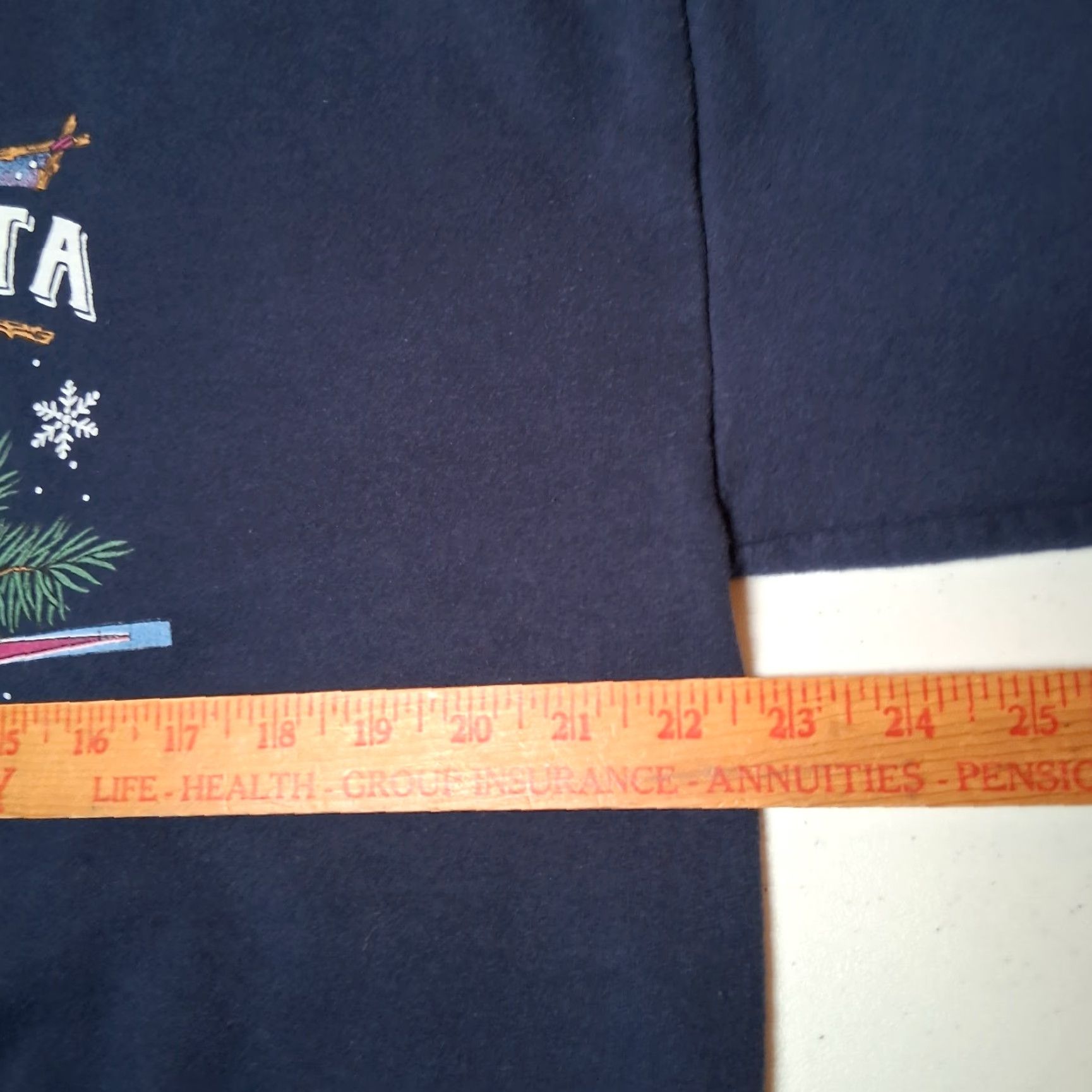 Jerzees VINTAGE Minnesota Sweatshirt Large L Blue Cotton Blend Knit Jerzees NuBlend Crewneck Pullover Graphic Winter Wonderland Nature Cabincore Mens Size US L / EU 52-54 / 3 - 6 Thumbnail