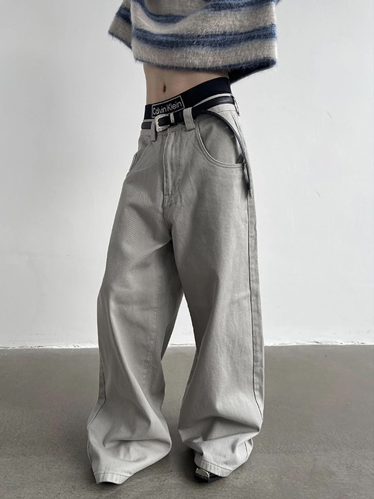 Vintage Streetwear Retro Dragging Skater Baggy Jeans Unisex Size US 28 / EU 44 - 3 Thumbnail
