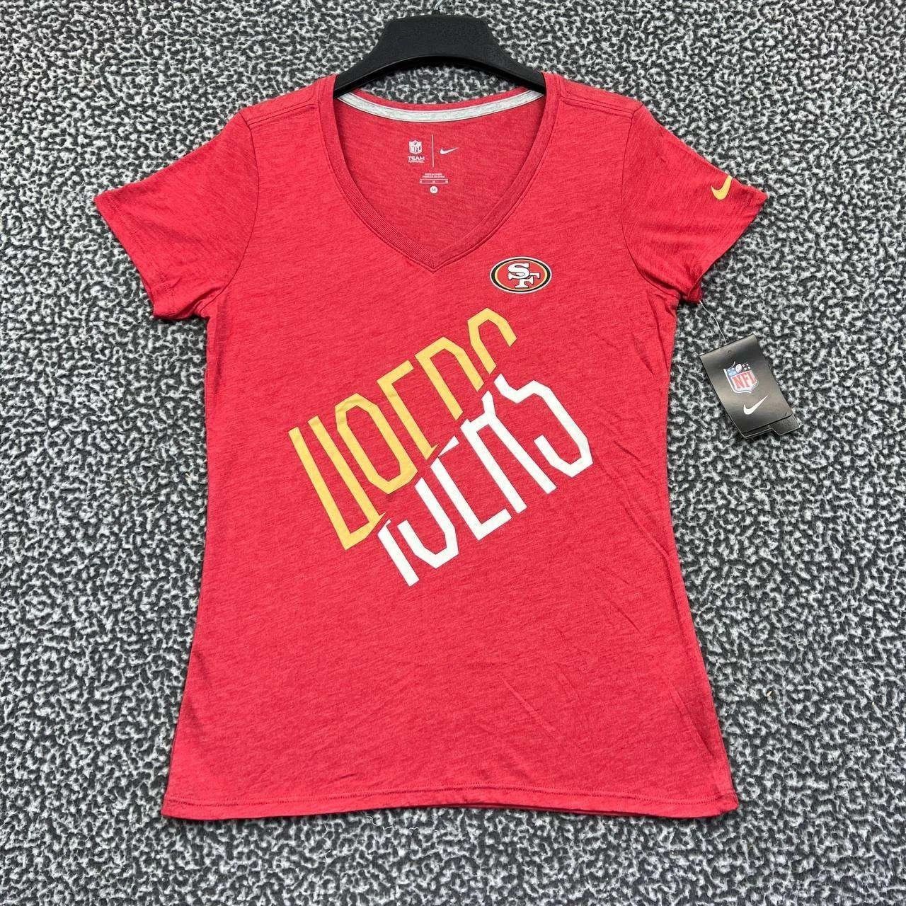 Nike San Francisco 49ers Shirt Women NFL Short Sleeve V-Neck M Size M / US 6-8 / IT 42-44 - 1 Thumbnail