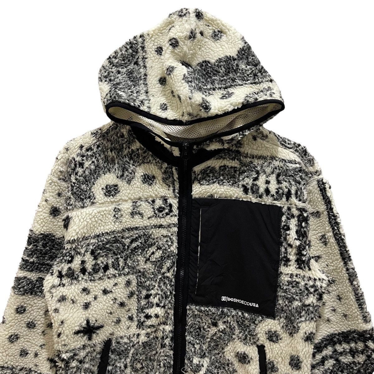 DC DCSHOECOUSA Skateboard Aztec Design Shearling Hoodie Jacket Size US S / EU 44-46 / 1 - 2 Thumbnail