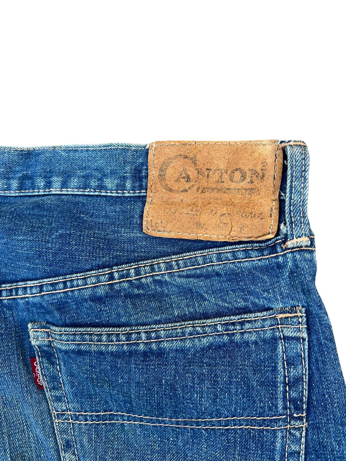 Vintage RARE! Vintage 60s Canton Fade Dirty Denim Selvedge Jeans Size US 36 / EU 52 - 19 Thumbnail