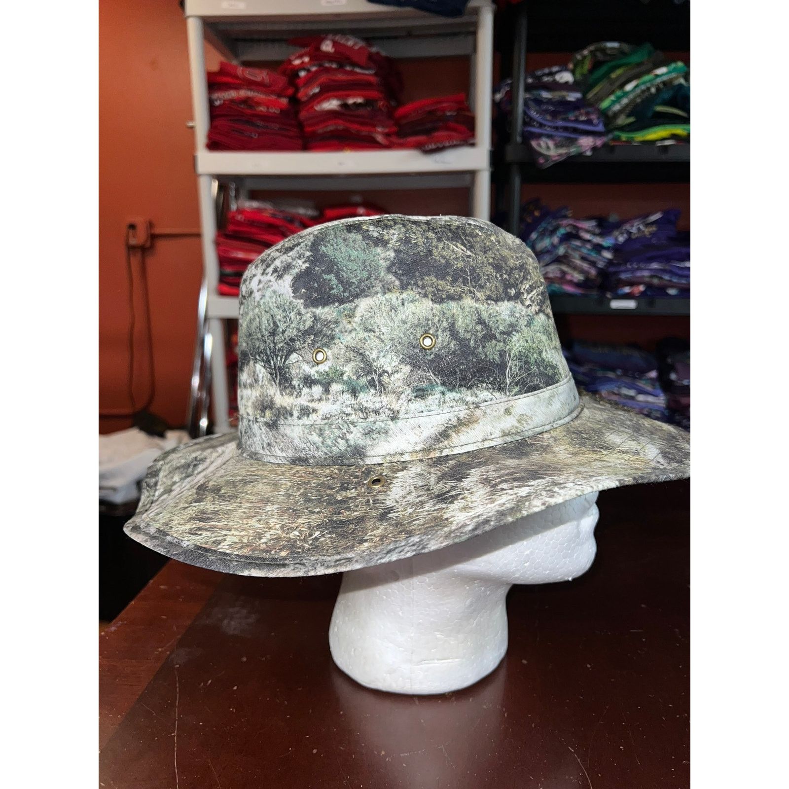 Vintage Paramount Outdoors Camo Hat Safari Style Green Cap Gear Hunt Size ONE SIZE - 5 Thumbnail