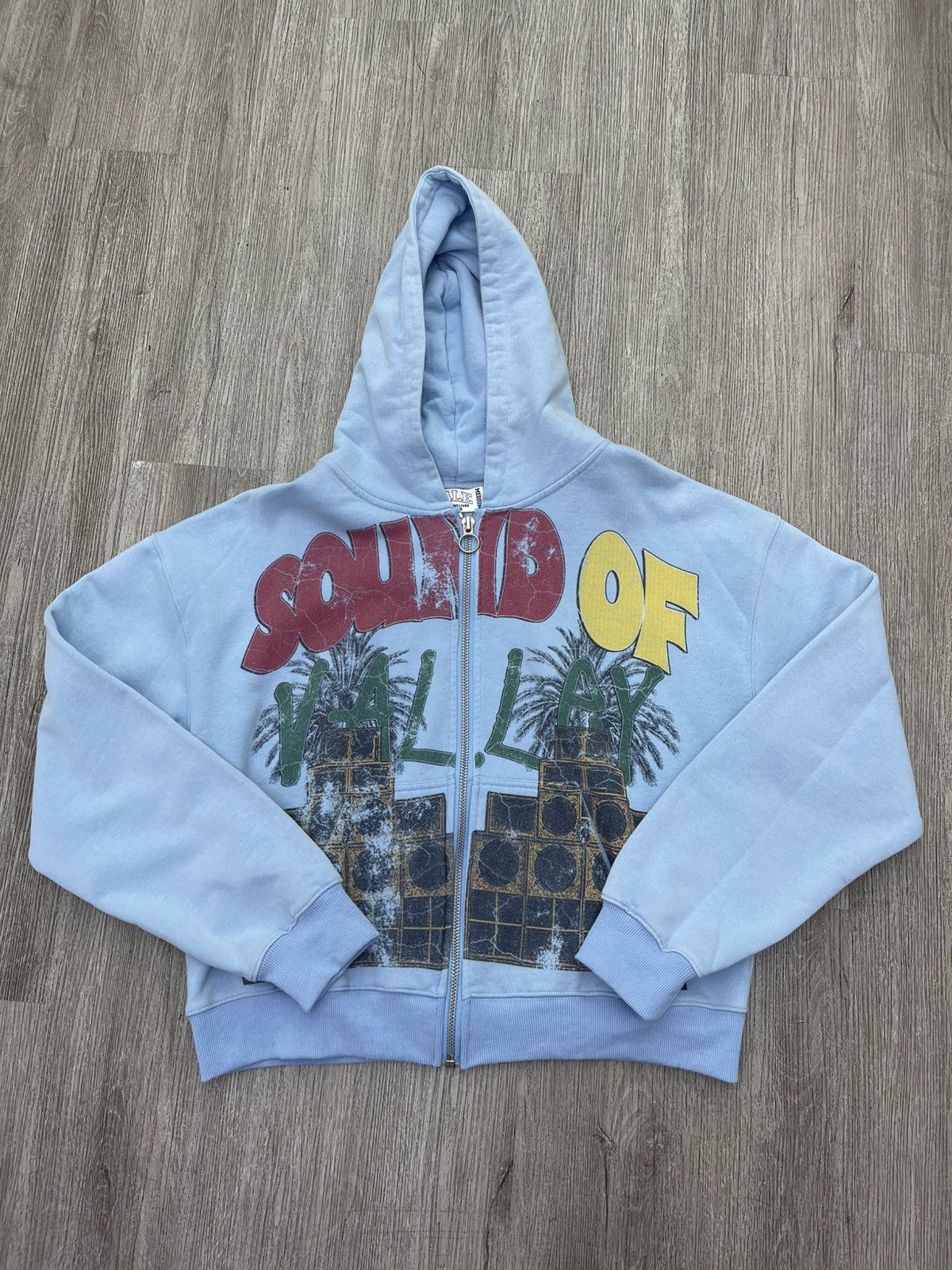 Vale Vale lives “sound of the valley” zip up hoodie (blue) Size US L / EU 52-54 / 3 - 1 Thumbnail