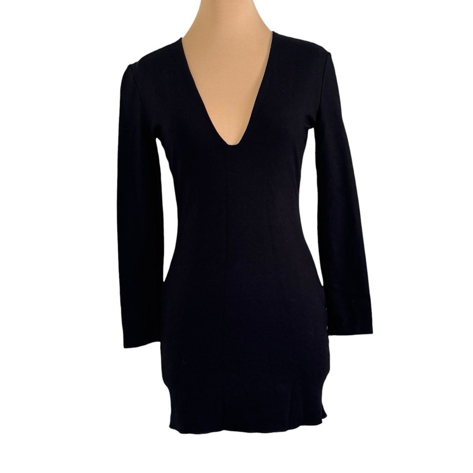 Other BEC & BRIDGE Imperial Deep V Neck Plunge Mini Dress Black Size S / US 4 / IT 40 - 4 Thumbnail
