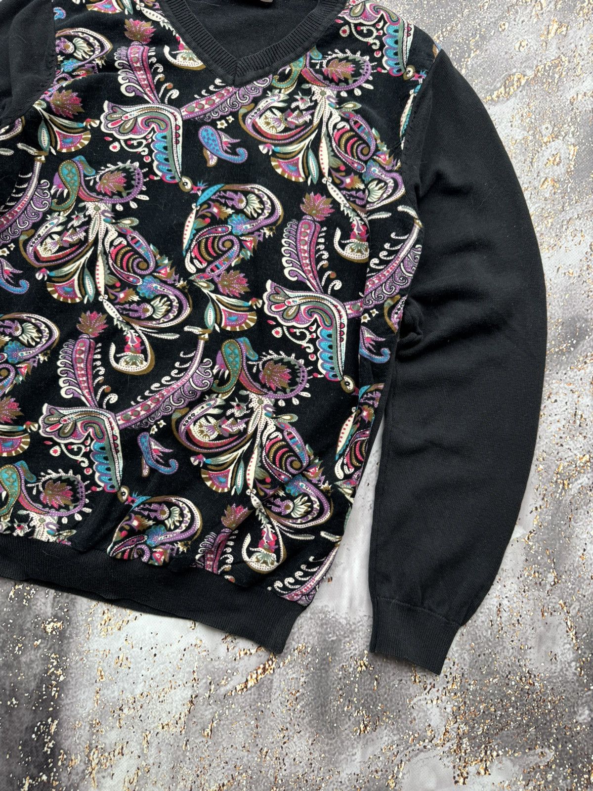 Etro ETRO Vintage Printed Cotton Sweater Size M / US 6-8 / IT 42-44 - 3 Thumbnail