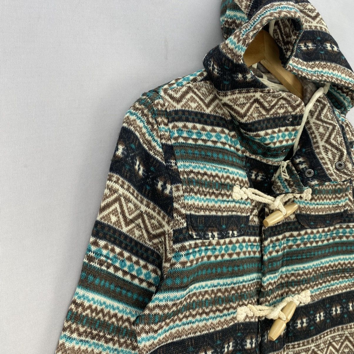Japanese Brand Navajo Knitted Duffle Jacket Hoodie Size US S / EU 44-46 / 1 - 2 Thumbnail