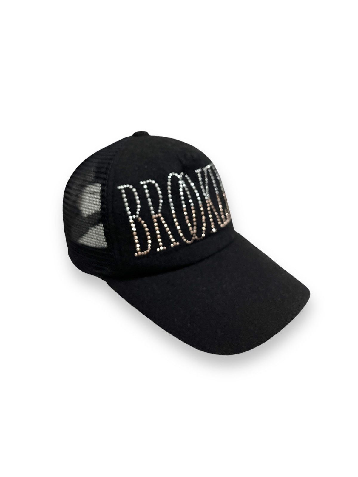 Karl Kani 90’s KARL KANI BROOKLYN Bling SpellOut Poly-Wool Trucker Hat Size ONE SIZE - 4 Thumbnail