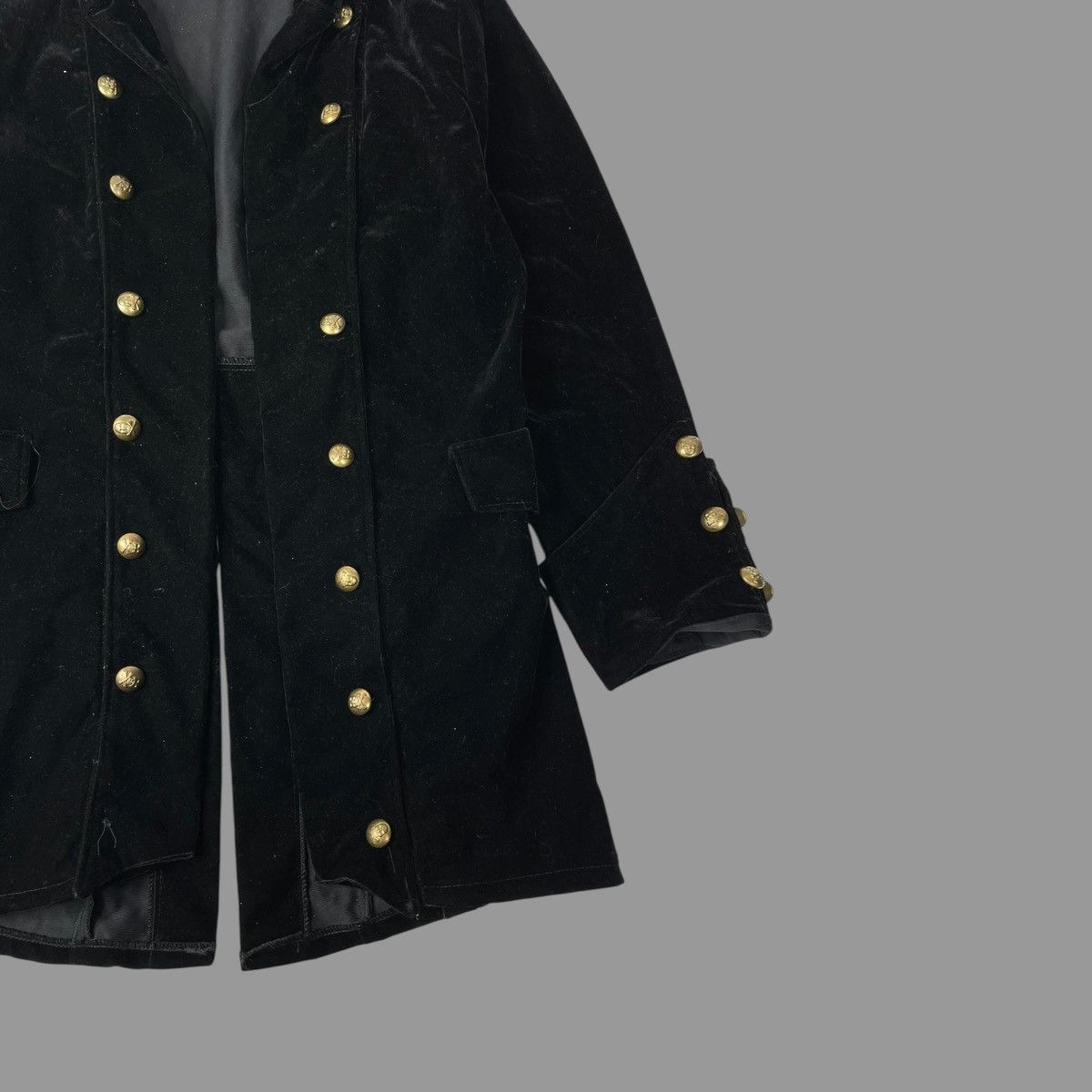 Vintage Vintage 1990s velour skull button blazer jacket Size 44R - 3 Thumbnail