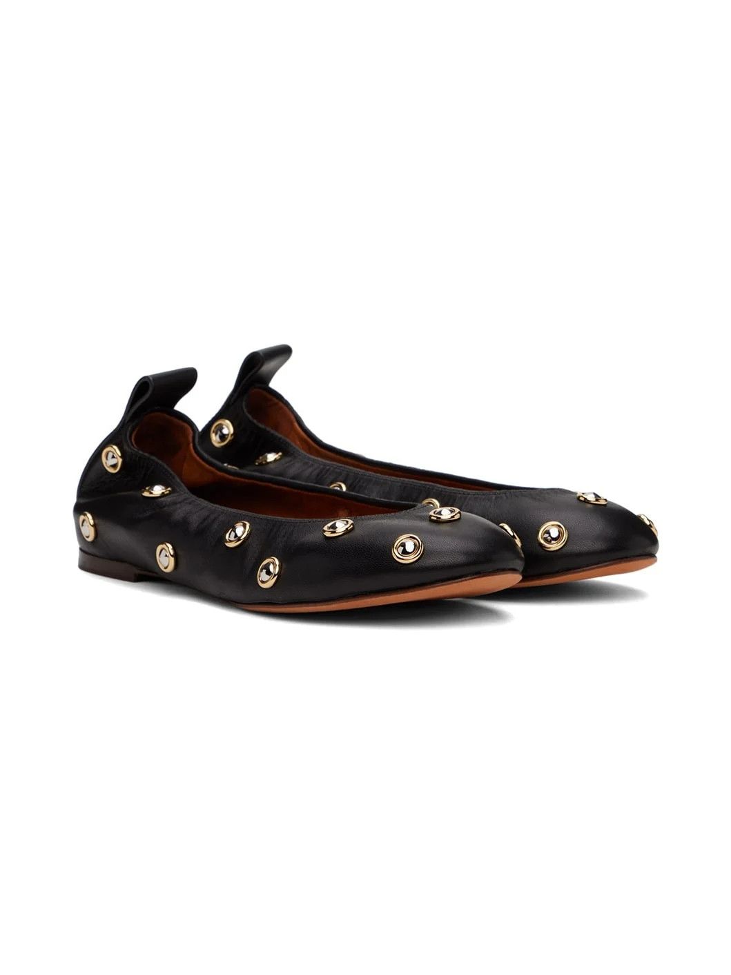 Lanvin o1y0326 Ballet Flats in Black Size US 8 / IT 38 - 3 Thumbnail
