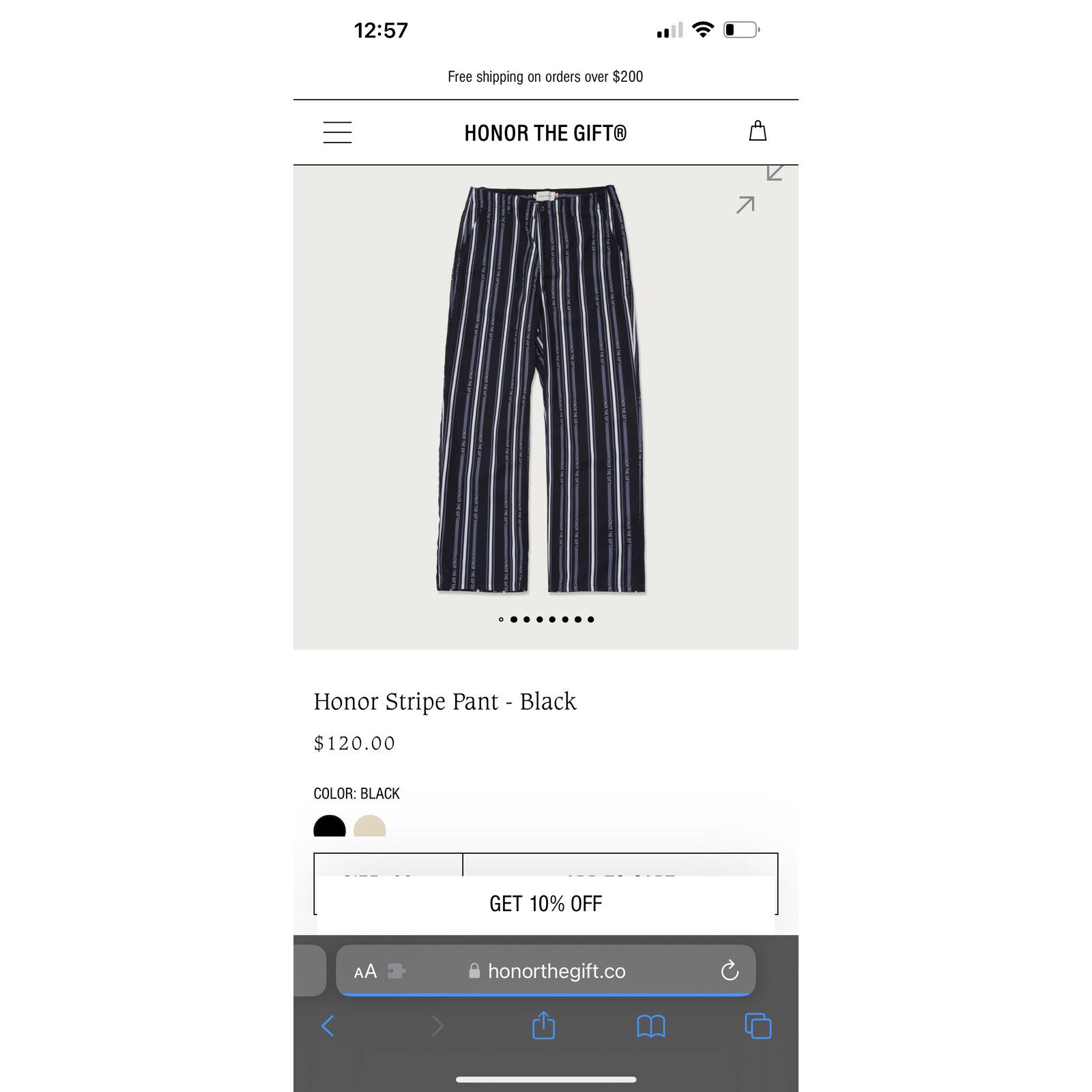 Honor the Gift Honor The Gift Honor Stripe Pant - Black 28 Size US 32 / EU 48 - 4 Thumbnail